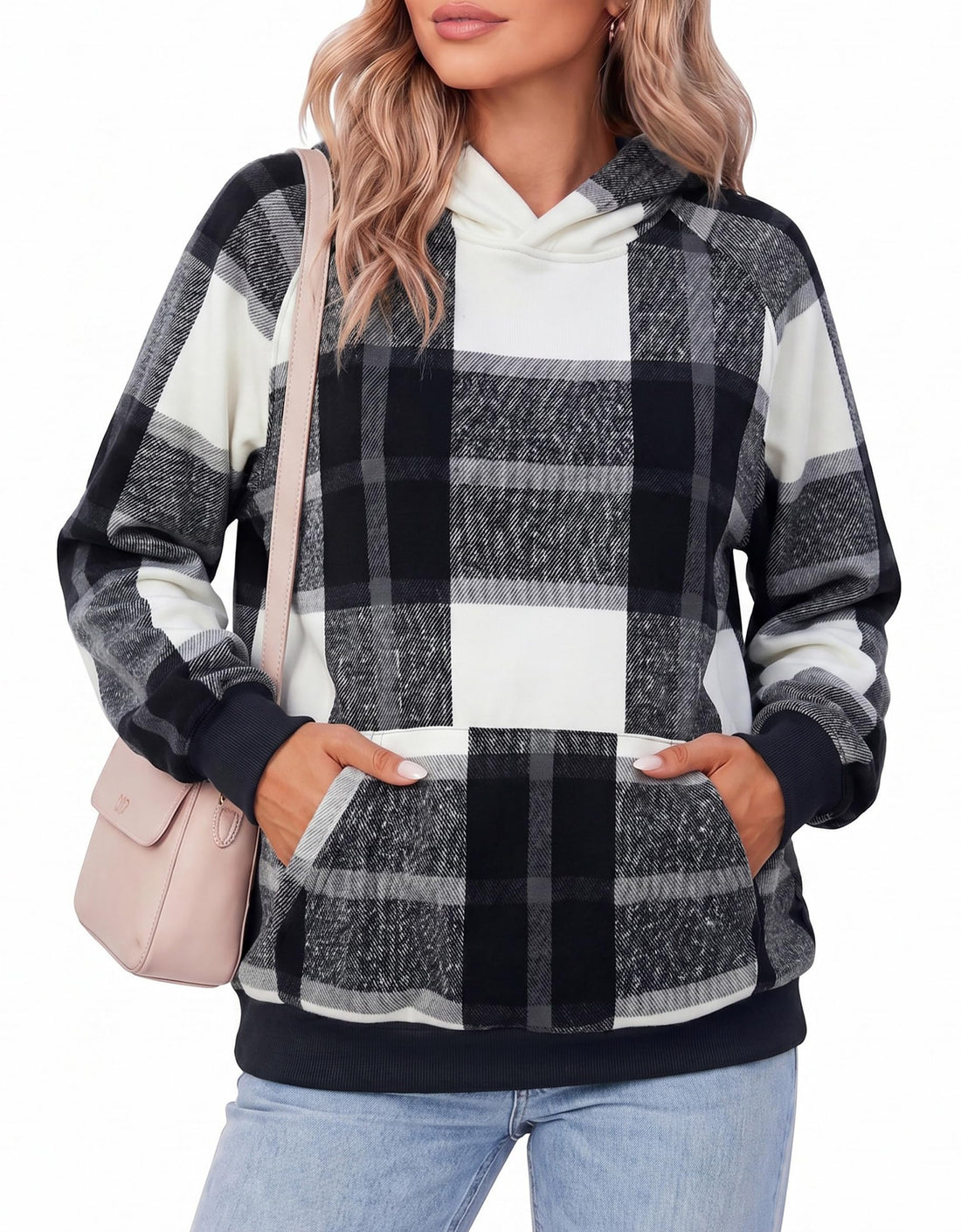 Zeagoo Womens Oversized Hoodies Pullover Fleece Hooded Sweatshirt Trendy | Comfort Hoodie, Womens Fall Clothes, Kangaroo Pocket, Raglan Sleeves, Long Sleeve, Solid Color, Casual, Winter, Midweight