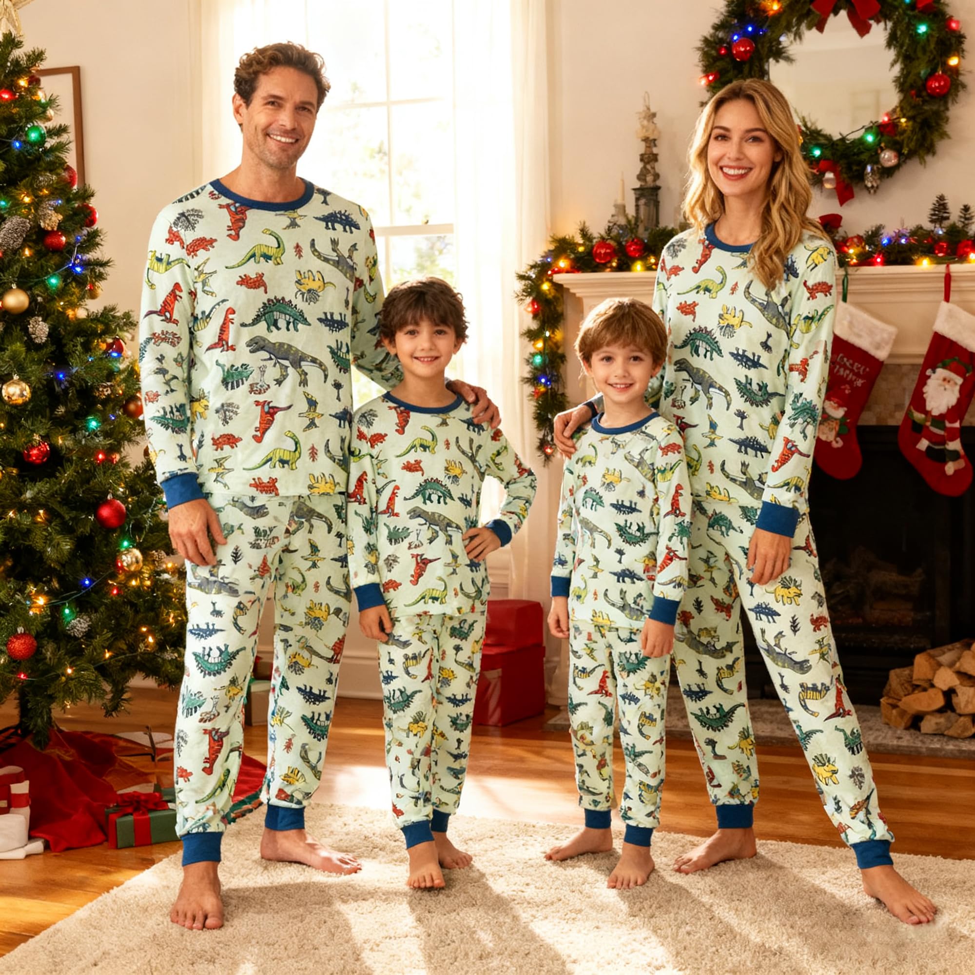HYCLES Family Matching Pajama Sets, Long Sleeve Sleepwear Pjs