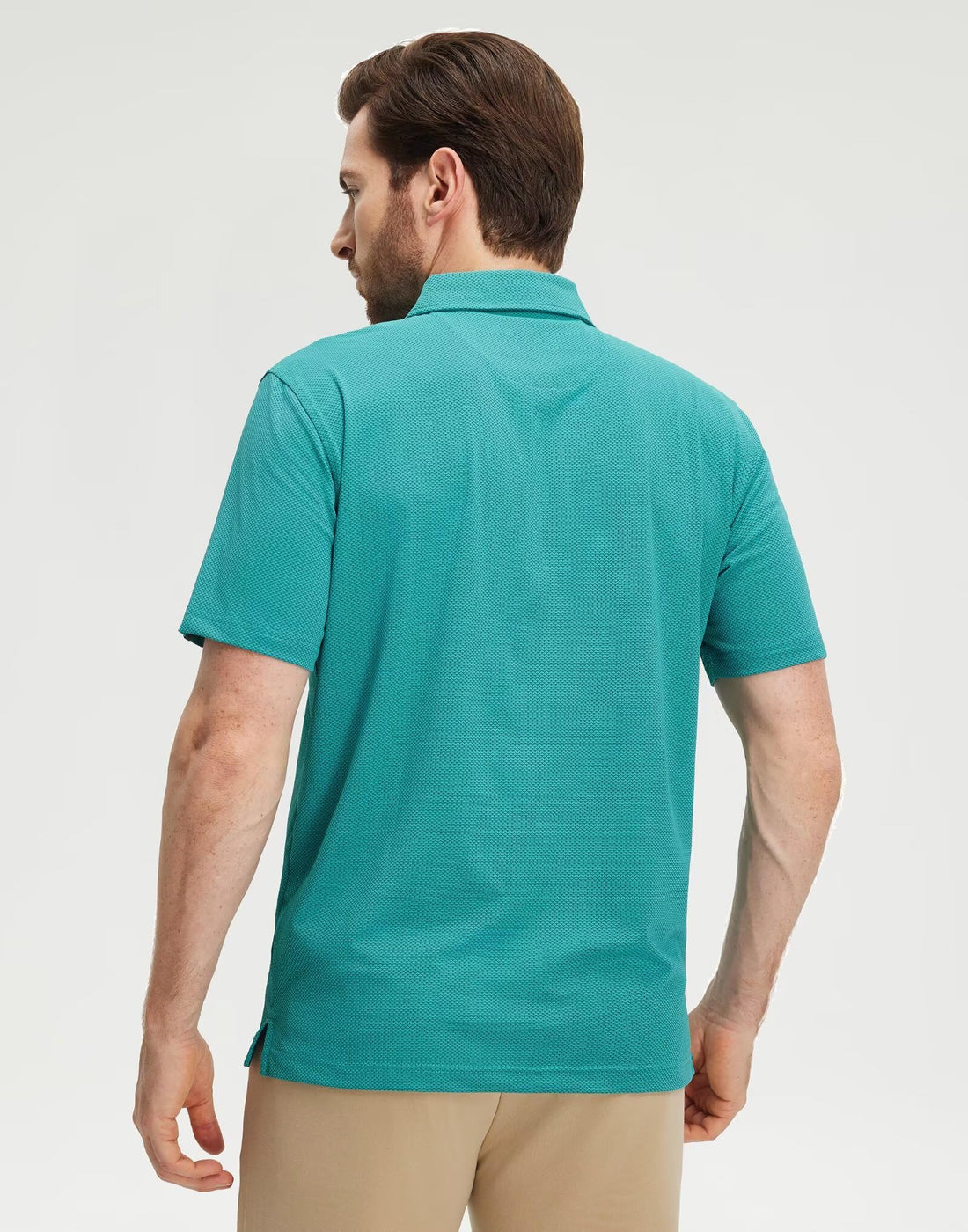 M MAELREG Mens Golf Shirts Short Sleeve Performance Moisture Wicking Dry Fit Collared Jacquard Polo Shirts for Men