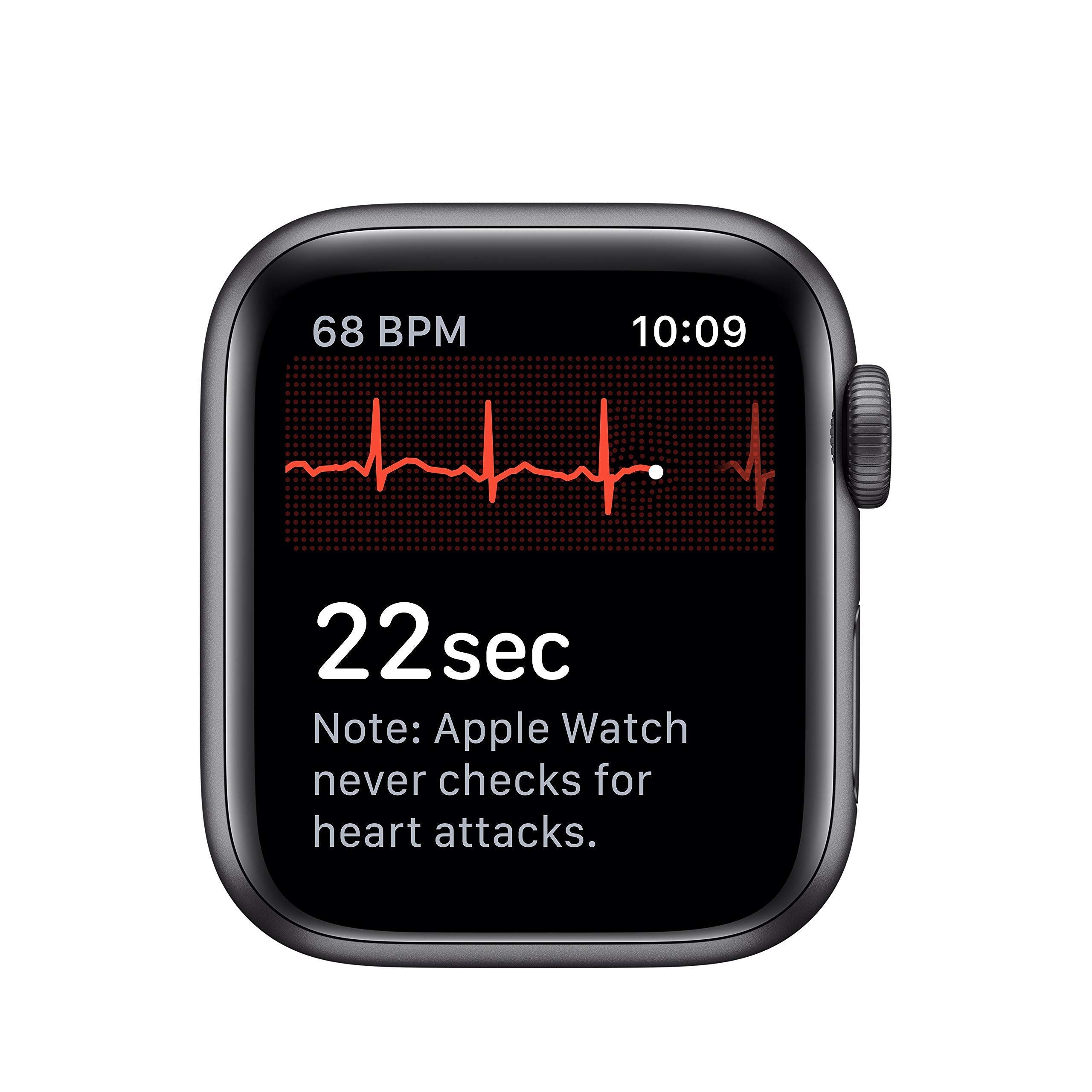 Apple Watch Series 5 (GPS, 44MM) - Space Gray Aluminum Case with Black Sport Band (Renewed)