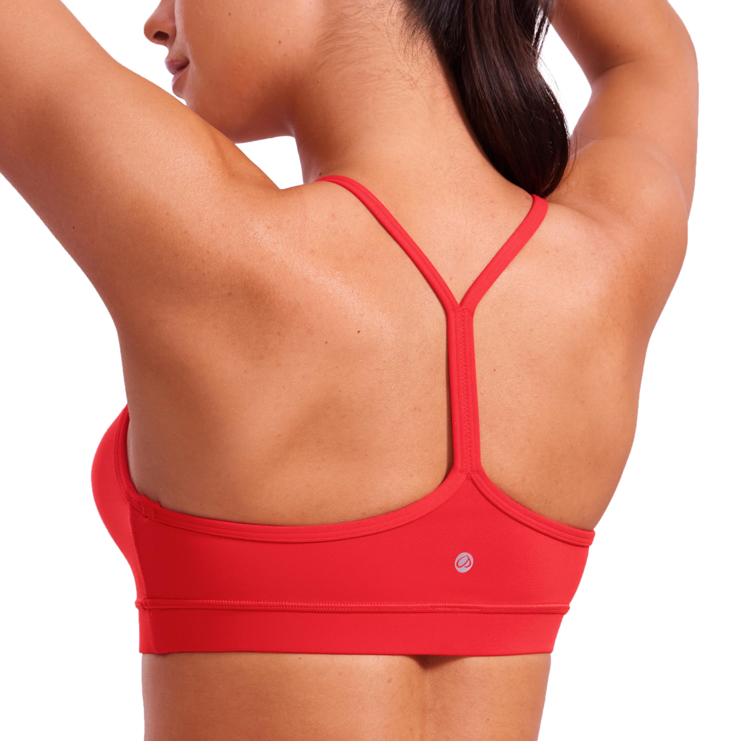 CRZ YOGA Butterluxe Y Back Sports Bras | Light Support, Removable Pads, Yoga, Extremely Soft, Scoop Neck, Spaghetti Strap, for Women