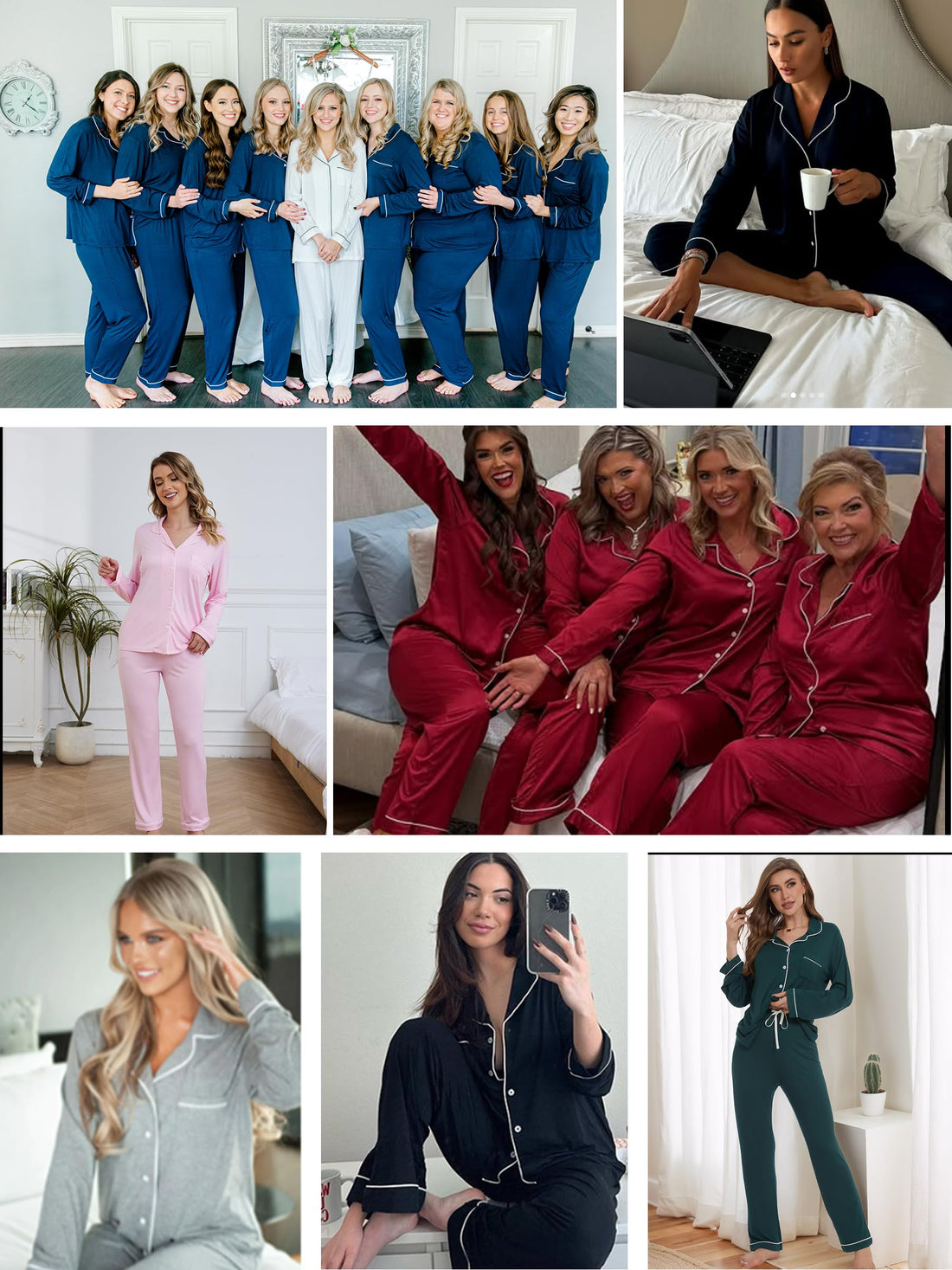 Button Up Pajamas for Women Long Sleeve Sleepwear Soft Loungewear Ladies Pjs Set XS-XXL