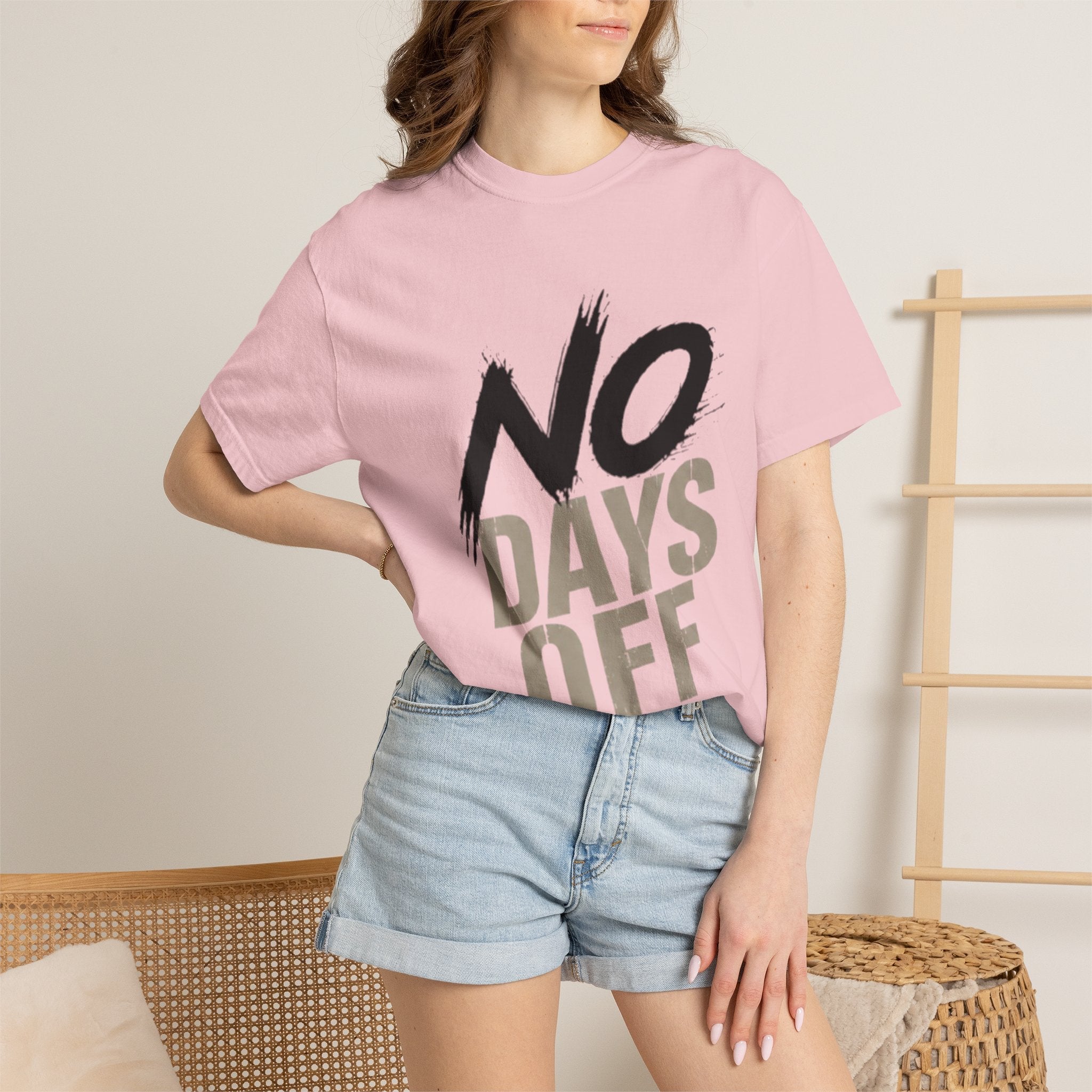 No Days Off T-Shirt — Motivational Fitness Tee for Workout & Training Printify