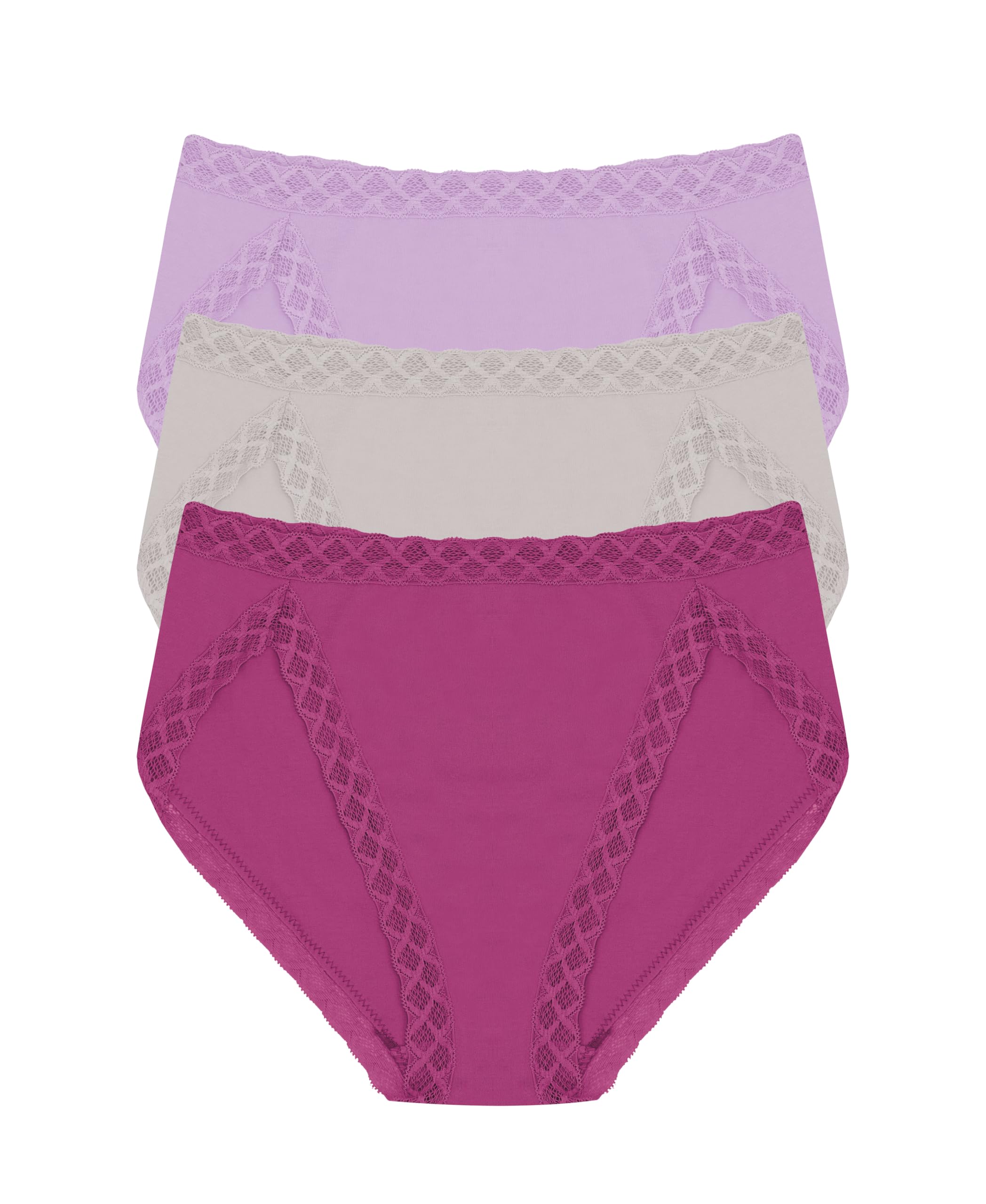 Natori Women's Pima Bliss French Cut Briefs 3 Pack