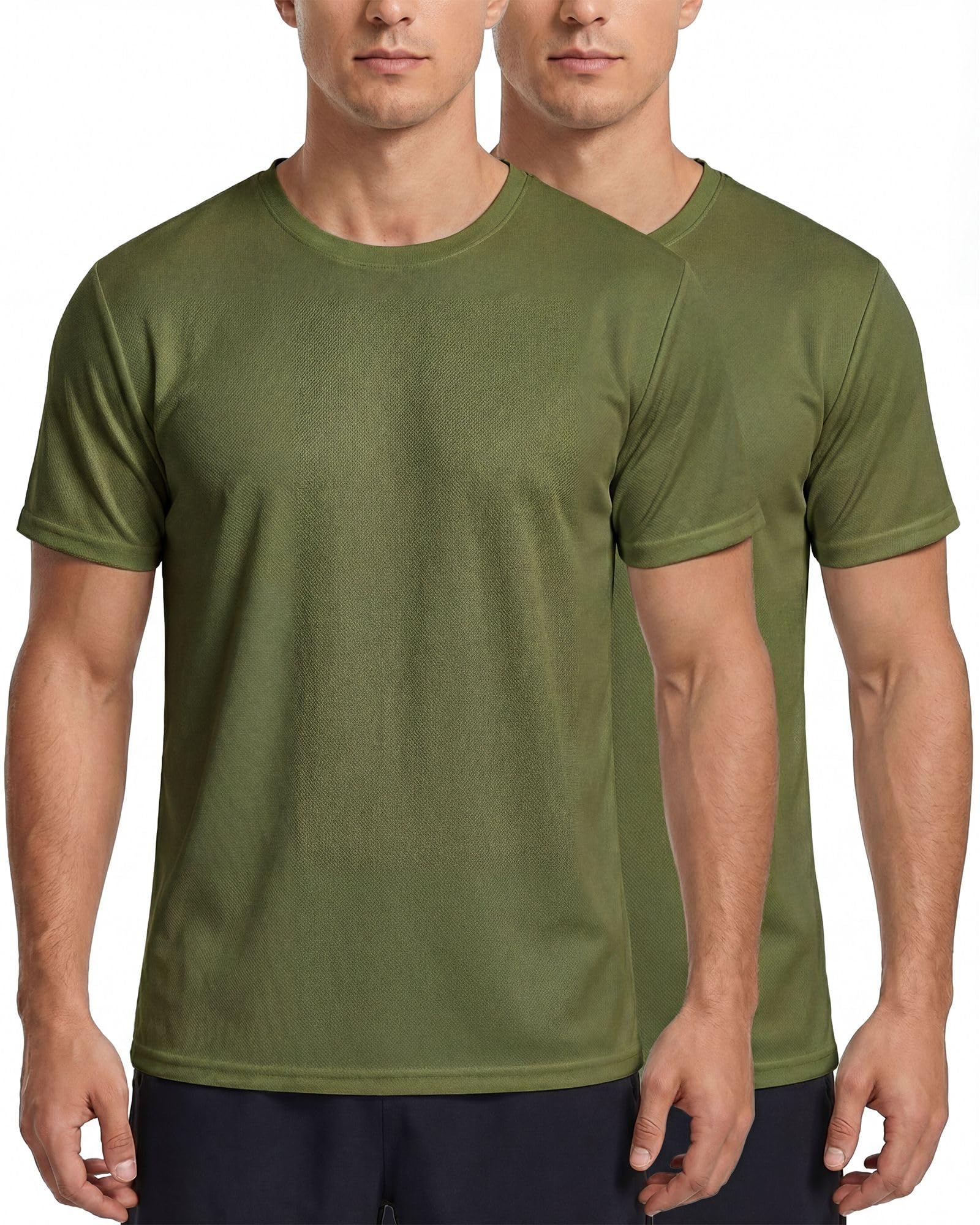2Pcs Men's Short-Sleeve Sports T-Shirts, Quick-Drying and Breathable Tops for Gym, and Running