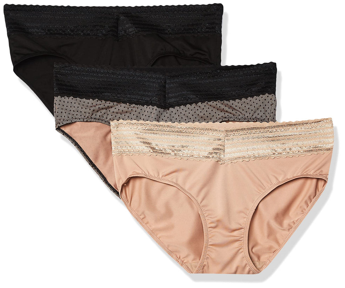 Warner's womens Blissful Benefits No Muffin 3 Pack Hipster Panties