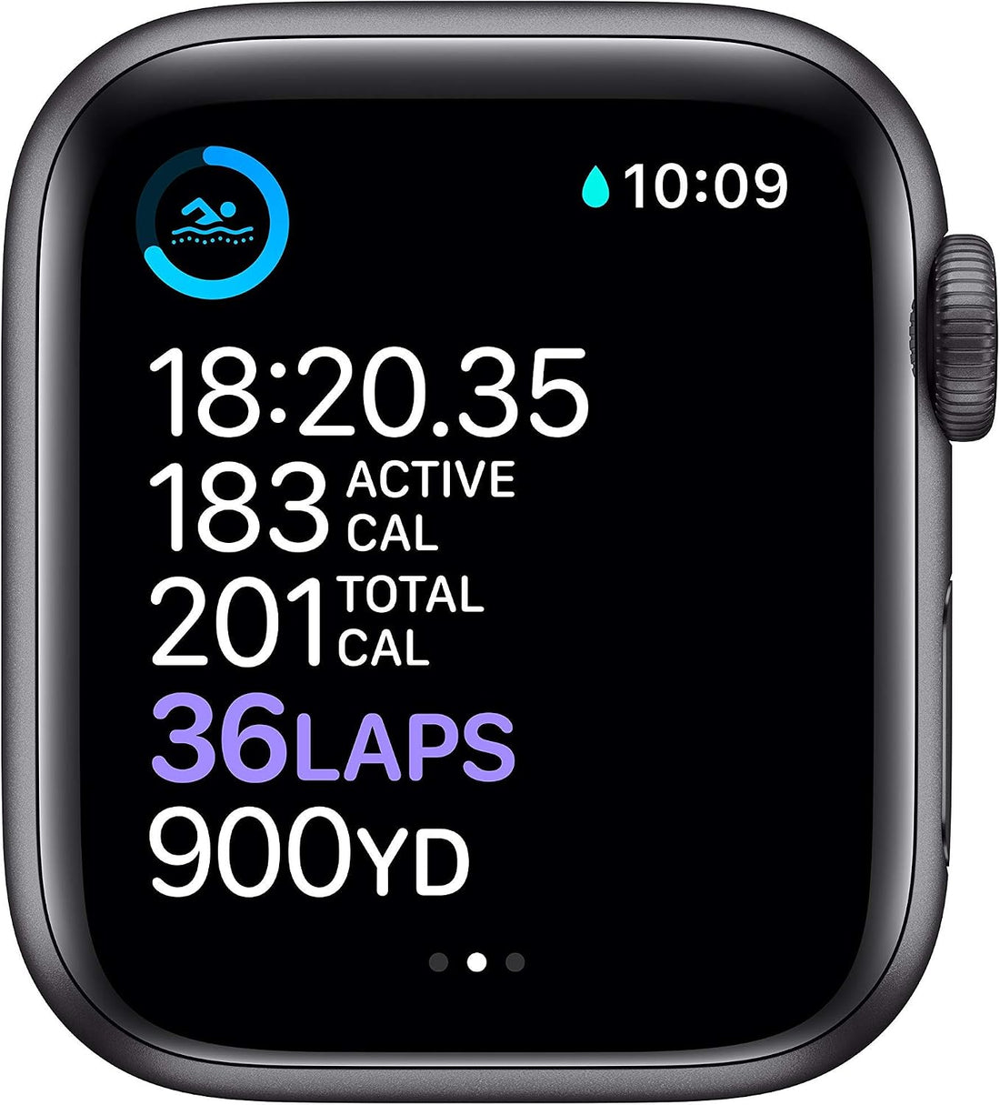 Apple Watch Series 6 (GPS, 40mm) - Space Gray Aluminum Case with Black Sport Band (Renewed)