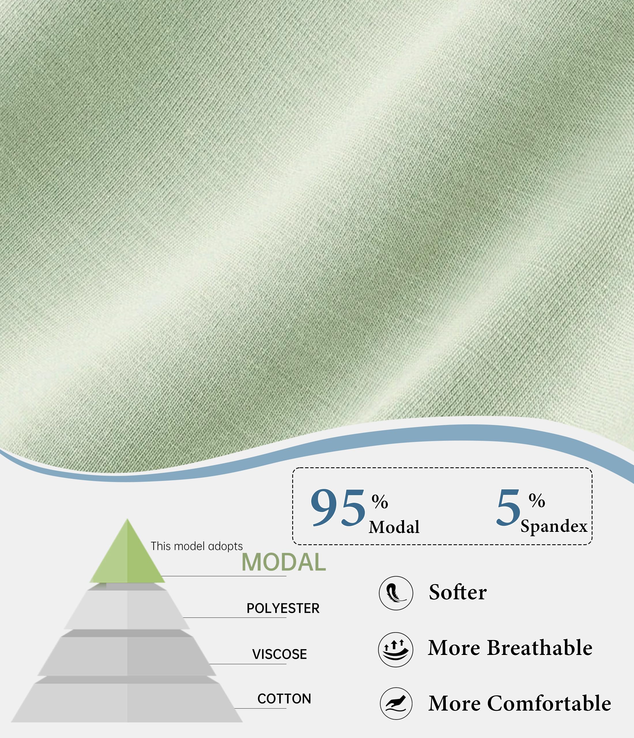 ANLIQI Modal Underwear Women Supersoft Bikini Panties for Women Pack Hi Cut Hipster Breathable Comfy Stretchy Ladies Undies
