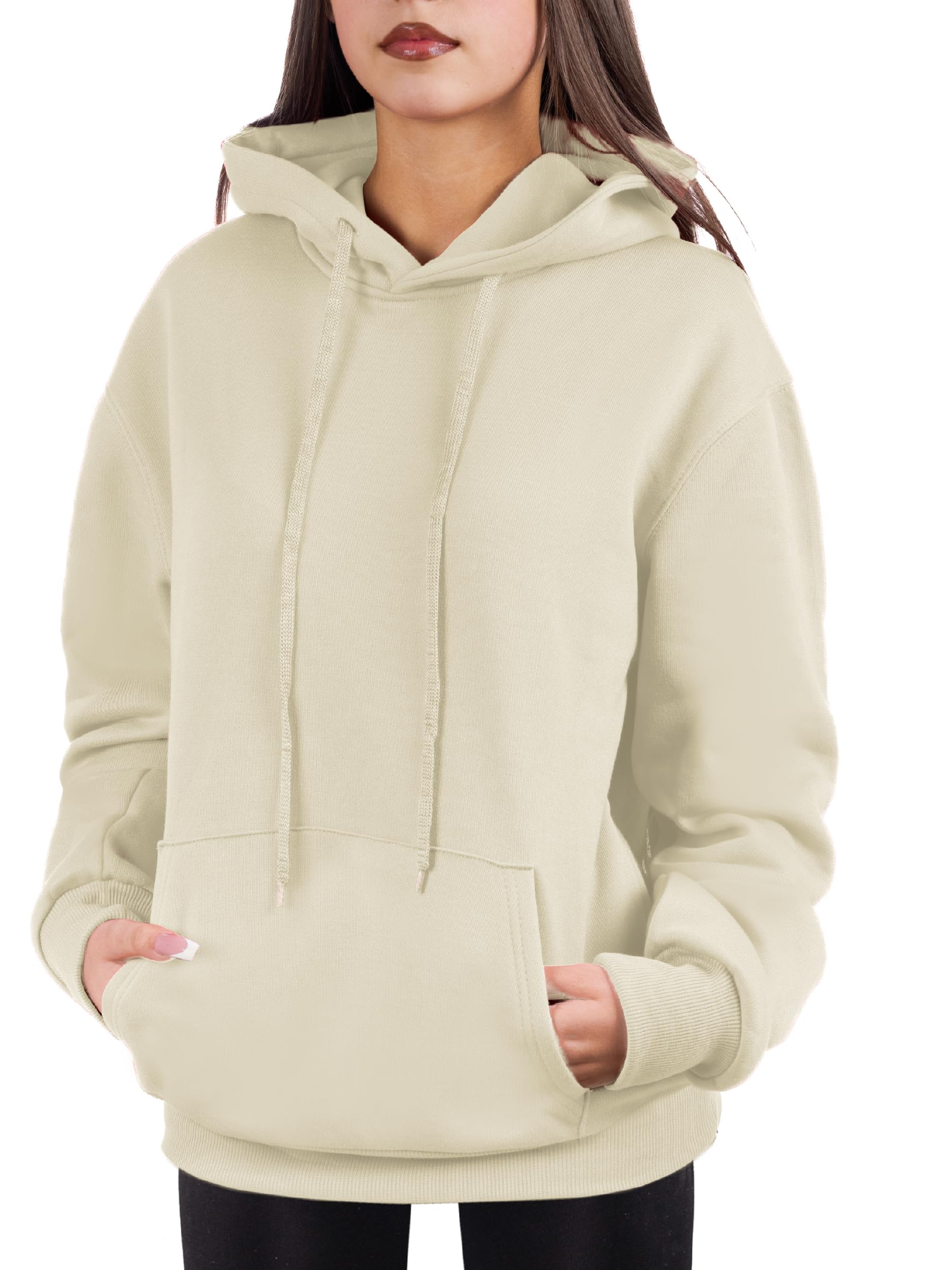 Oversized Pullover Hoodie for Women Soft Fleece Cotton Blend, Cozy Everyday Sweatshirt