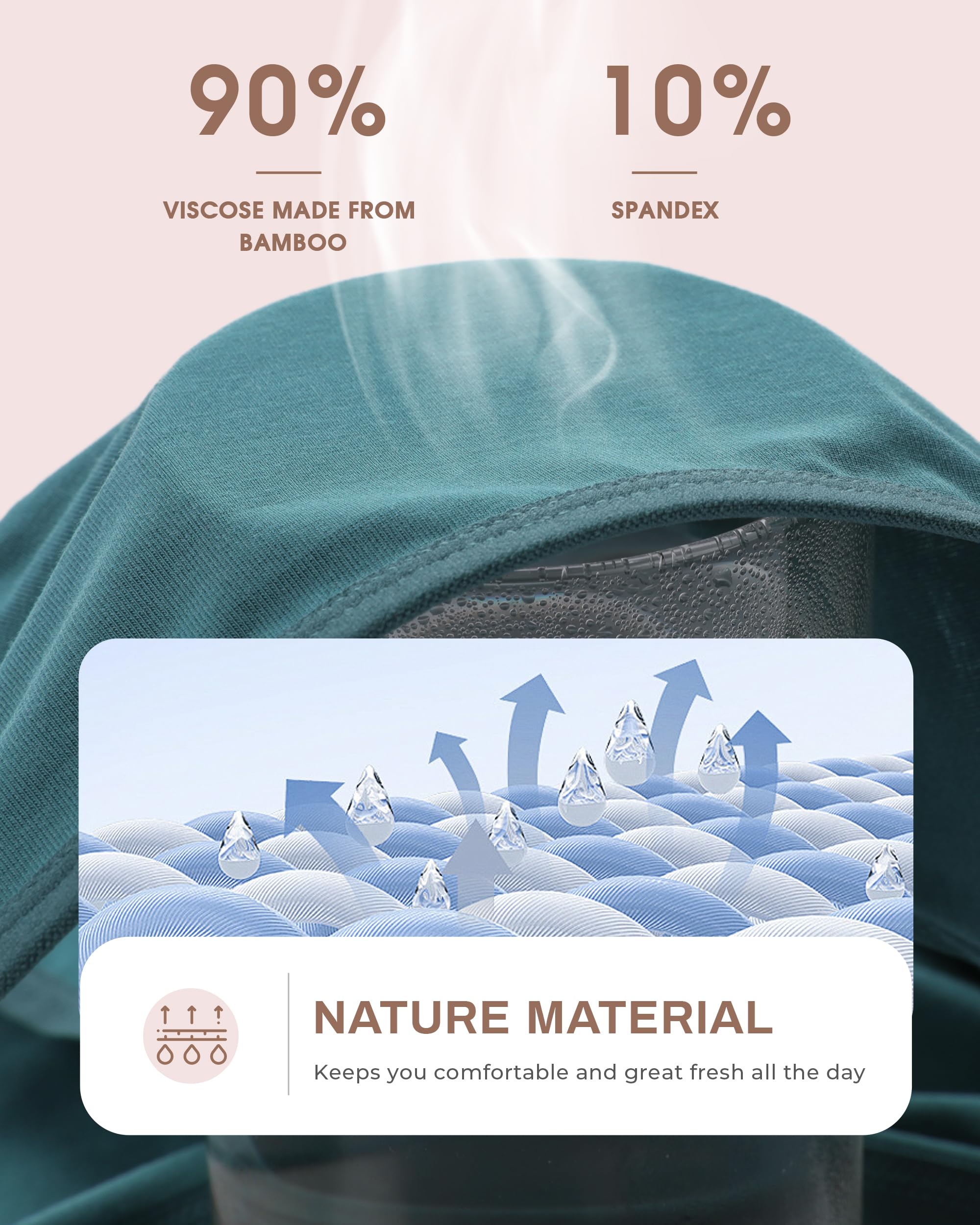 BAMBOO COOL Women's Underwear Briefs for Women Lightweight Ladies Panties Moisture-Wicking Stretchy Soft Breathable 5-pack
