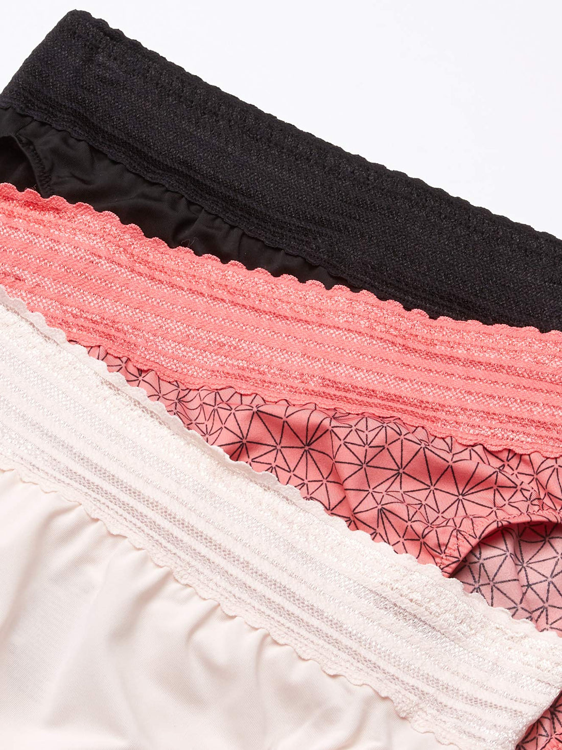 Warner's Women's Blissful Benefits No Muffin Top Micro Hi-cut Panties With Lace Multipack