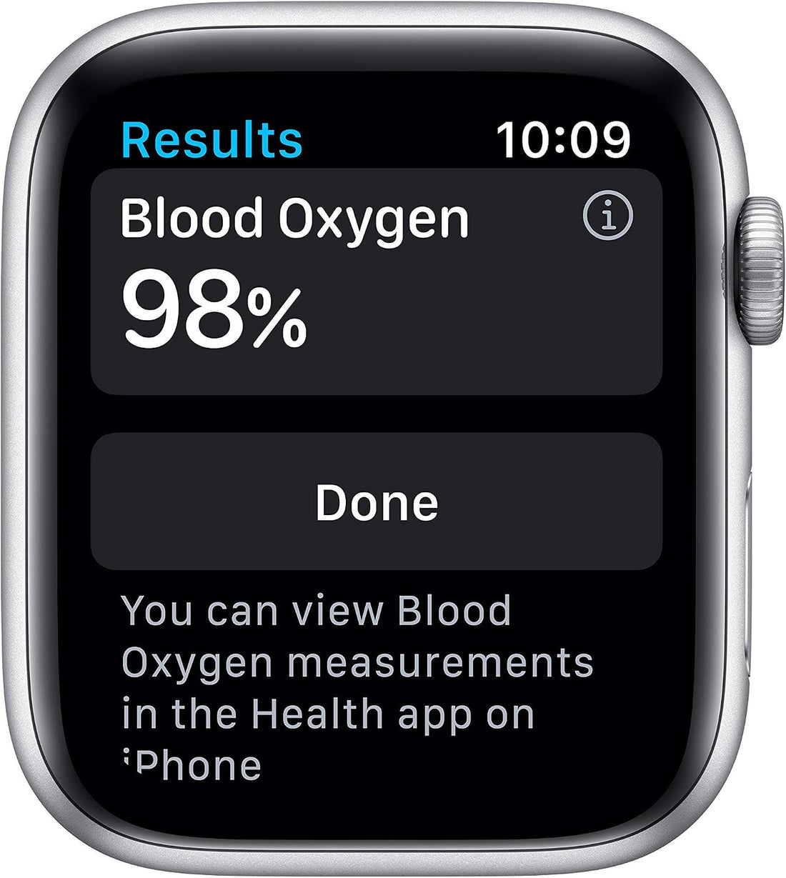 Apple Watch Series 6 (GPS, 44mm) - Silver Aluminum Case with White Sport Band (Renewed)