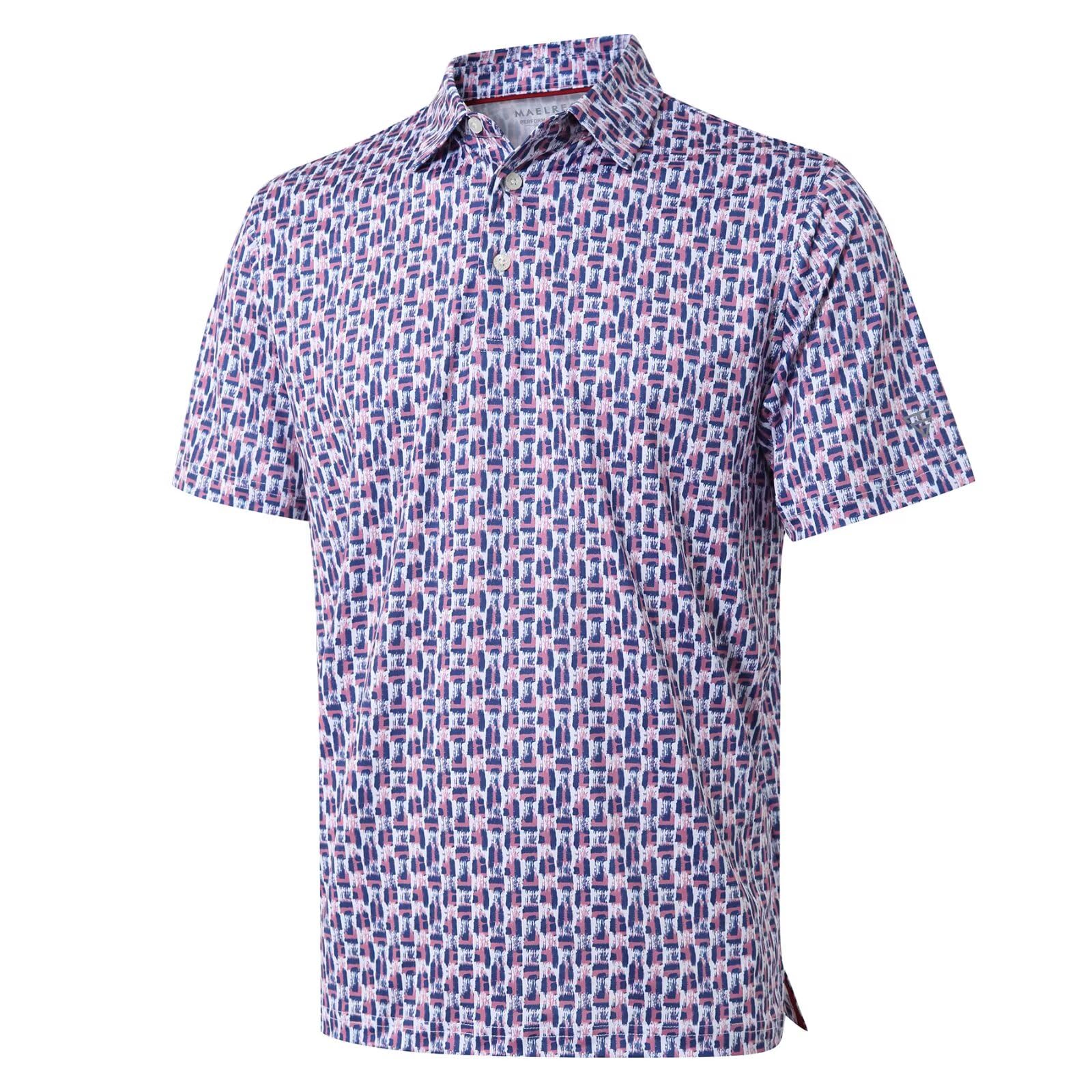 Golf Shirts for Men Dry Fit Short Sleeve Print Performance Moisture Wicking Polo Shirt
