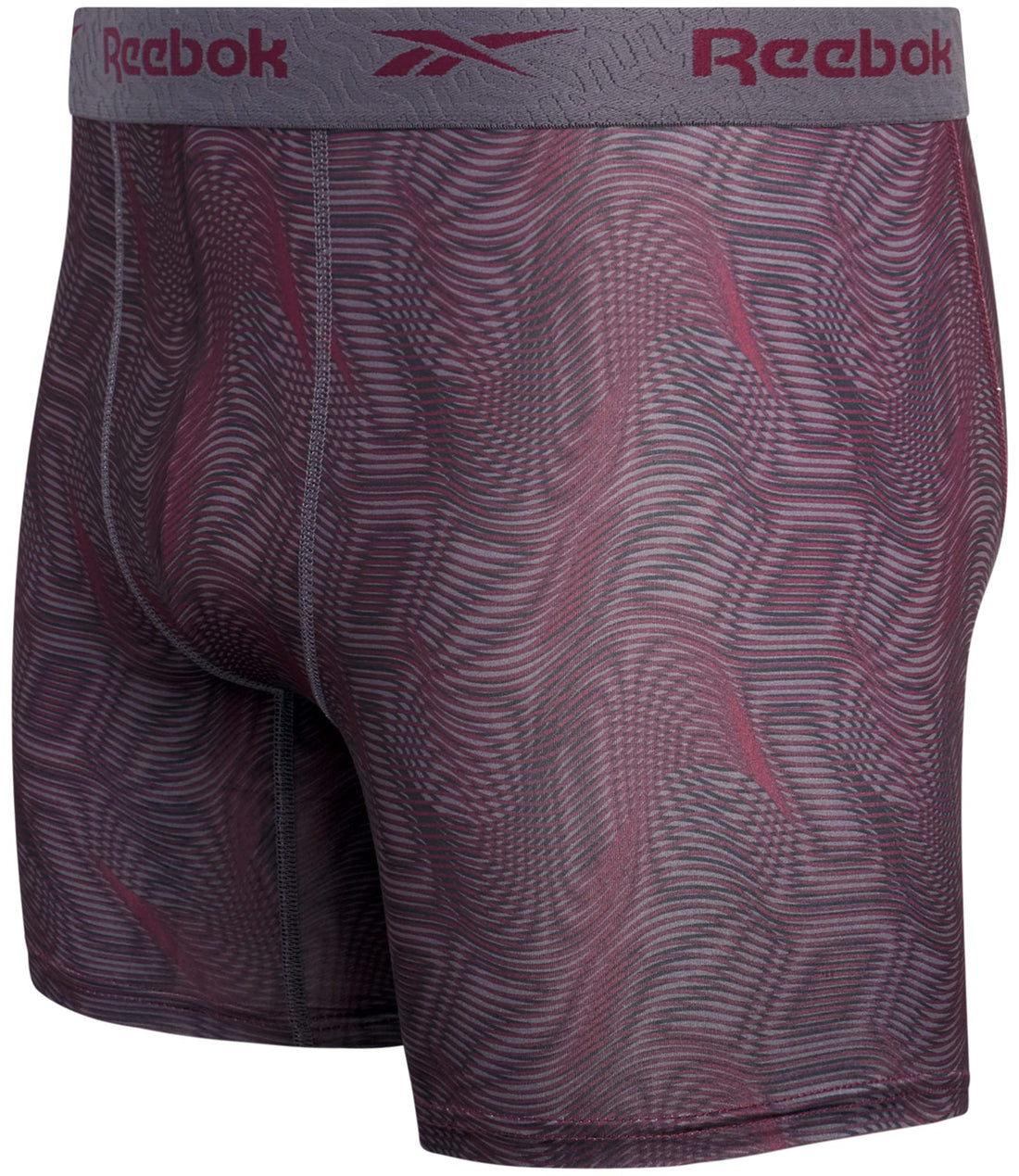 Reebok Mens Boxer Briefs - 4 Pack Underwear with Contour Pouch, 6'' Inseam | Athletic Stretch Performance Moisture-Wicking Fabric, No Fly Pouch, Tag-Free Waistband
