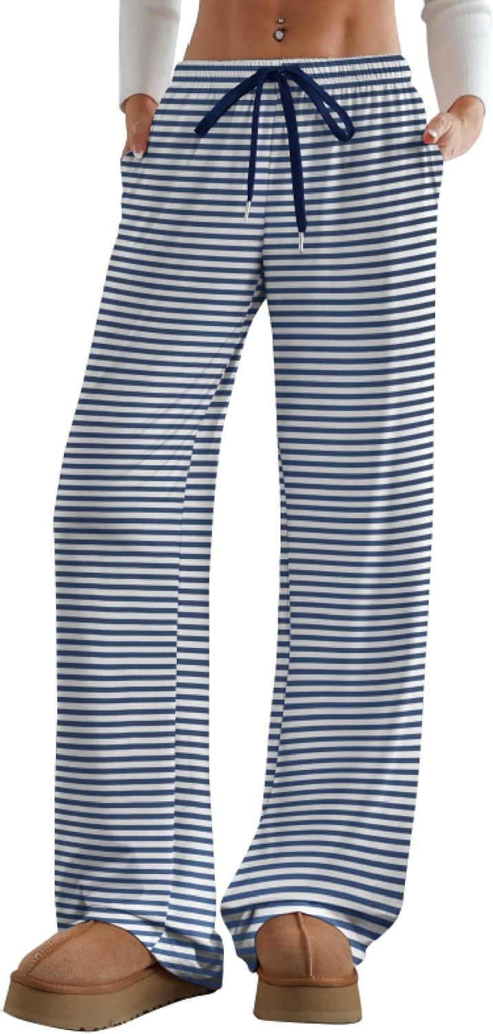 Women's Wide Leg Lounge Pants with Pockets 22/30 Inseam