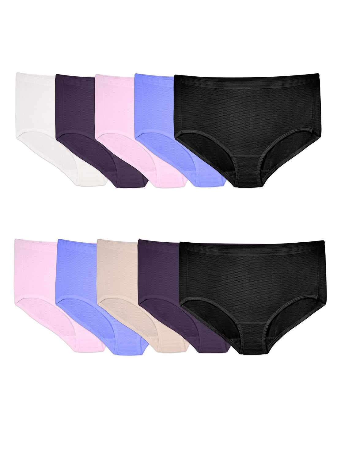 Fruit of the Loom womens Breathable Underwear, Moisture Wicking Keeps You Cool & Comfortable, Available in Plus Size