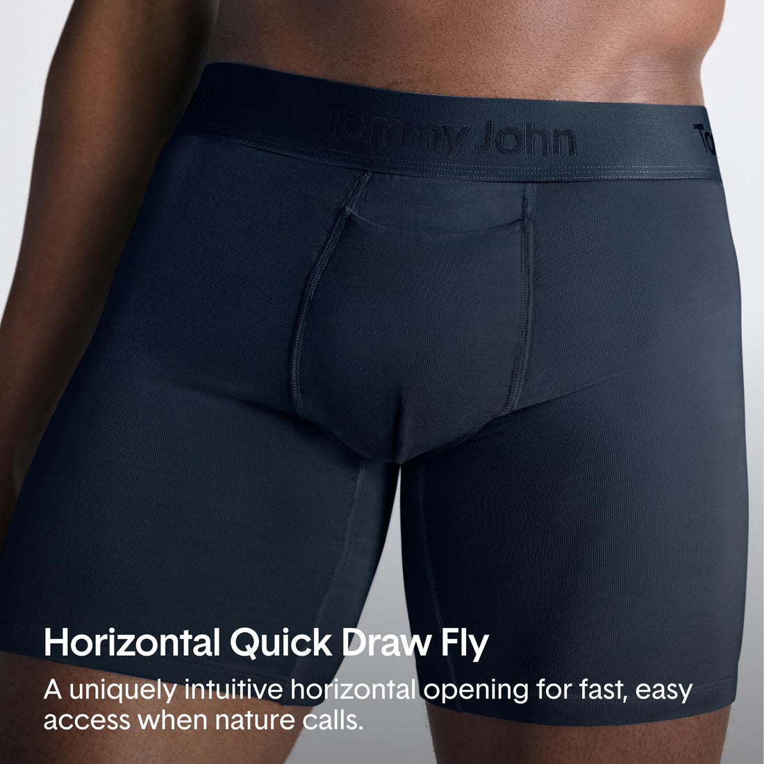 Tommy John Men's Trunk 4” Underwear, Second Skin Boxers with Supportive Contour Pouch, Soft, Breathable Stretch Fabric Boxers