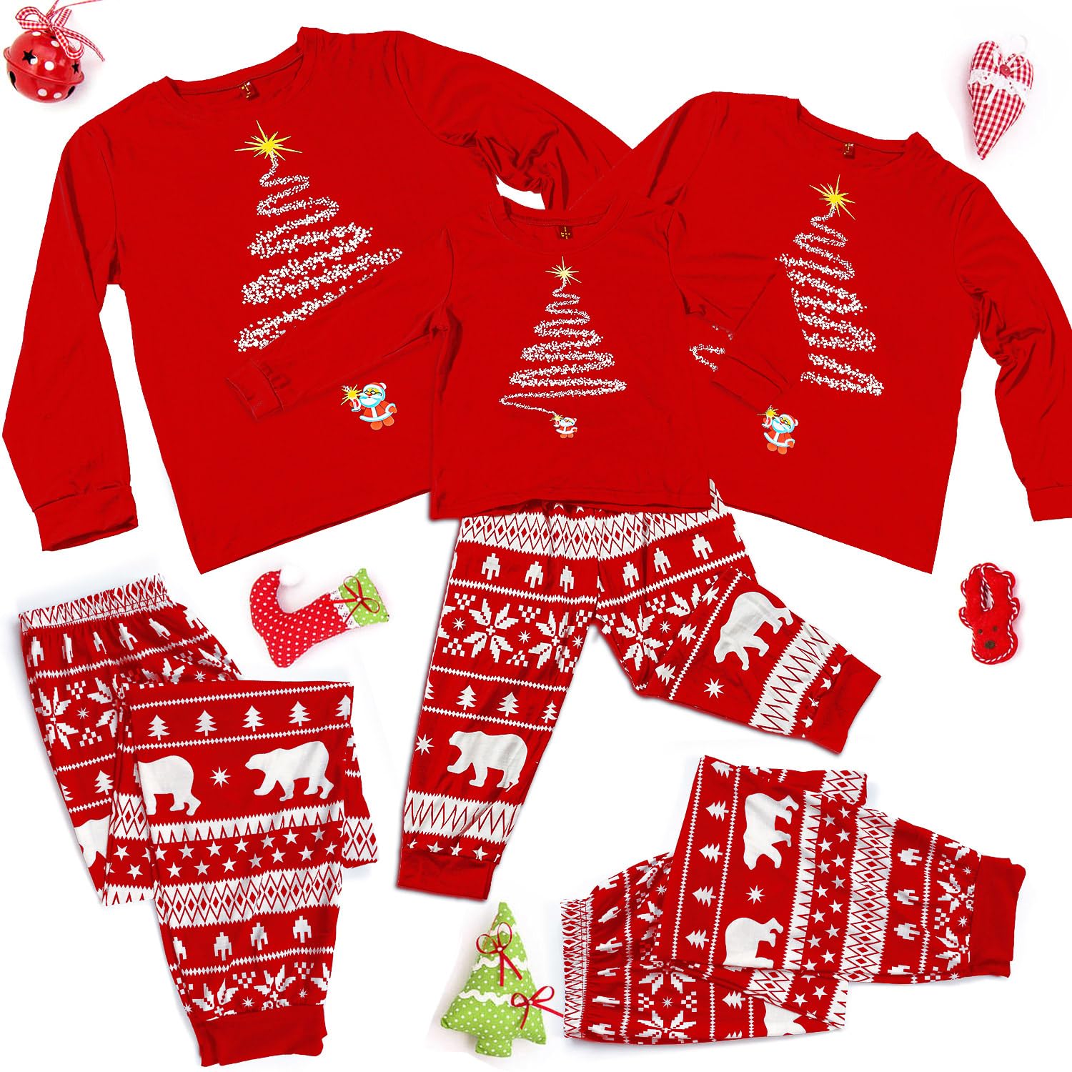 Family Christmas Pajamas Matching sets,Matching Christmas Pajamas Set for family,Womens Sleepwear, Xmas PJS Set