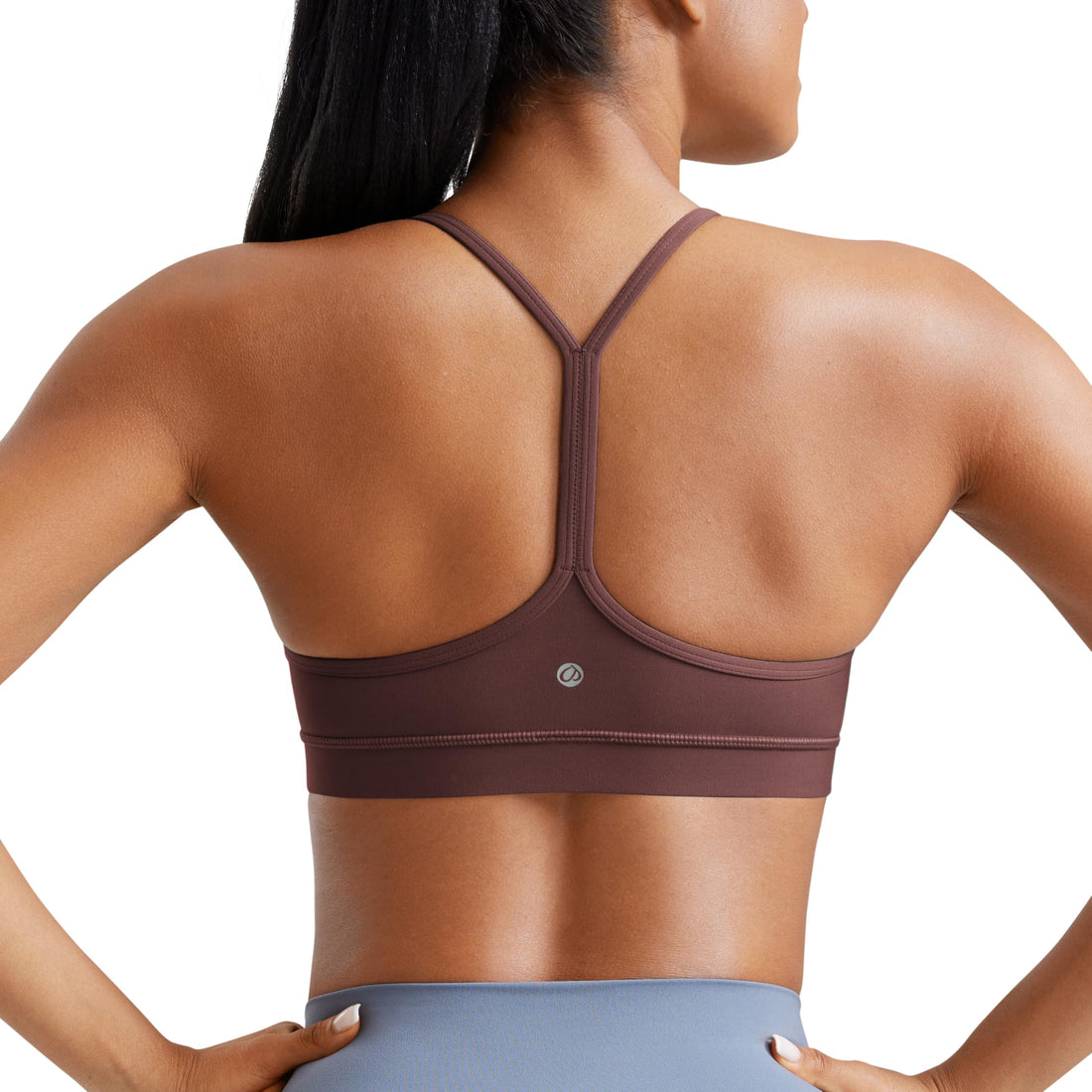 CRZ YOGA Butterluxe Y Back Sports Bras | Light Support, Removable Pads, Yoga, Extremely Soft, Scoop Neck, Spaghetti Strap, for Women