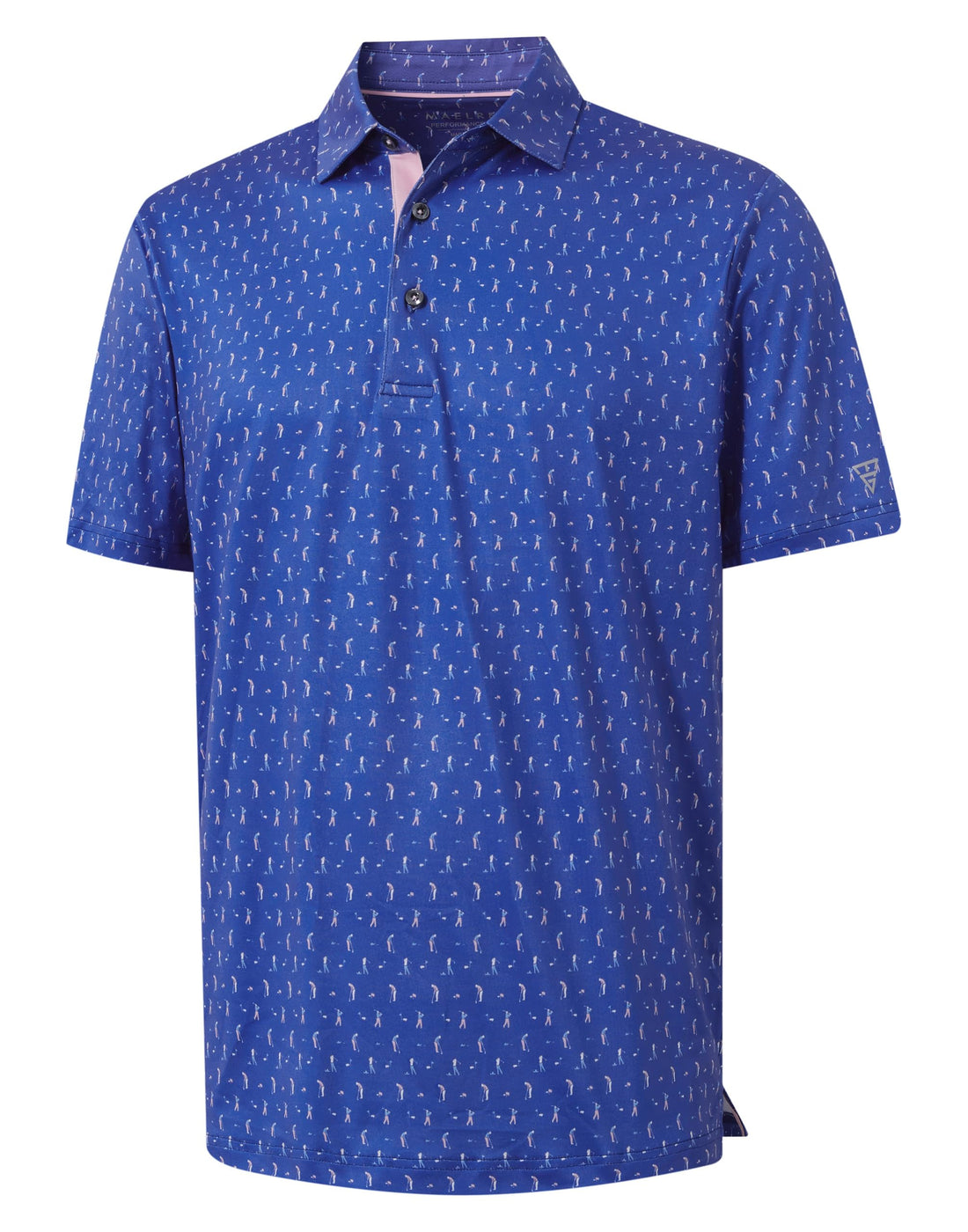 M MAELREG Mens Golf Shirt Print Performance Moisture Wicking Dry Fit Short Sleeve Casual Collared Polo Shirts for Men