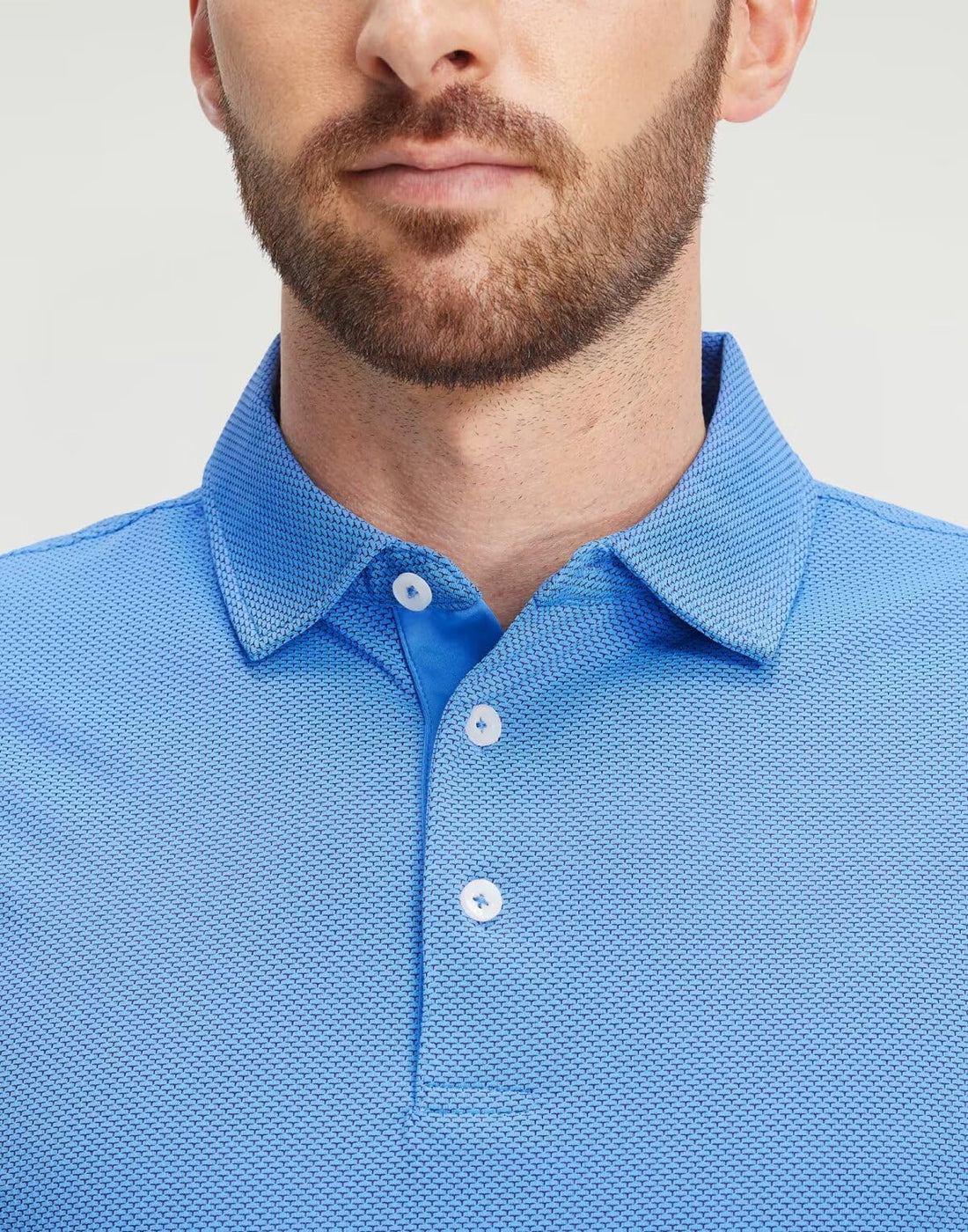 M MAELREG Mens Golf Shirts Short Sleeve Performance Moisture Wicking Dry Fit Collared Jacquard Polo Shirts for Men