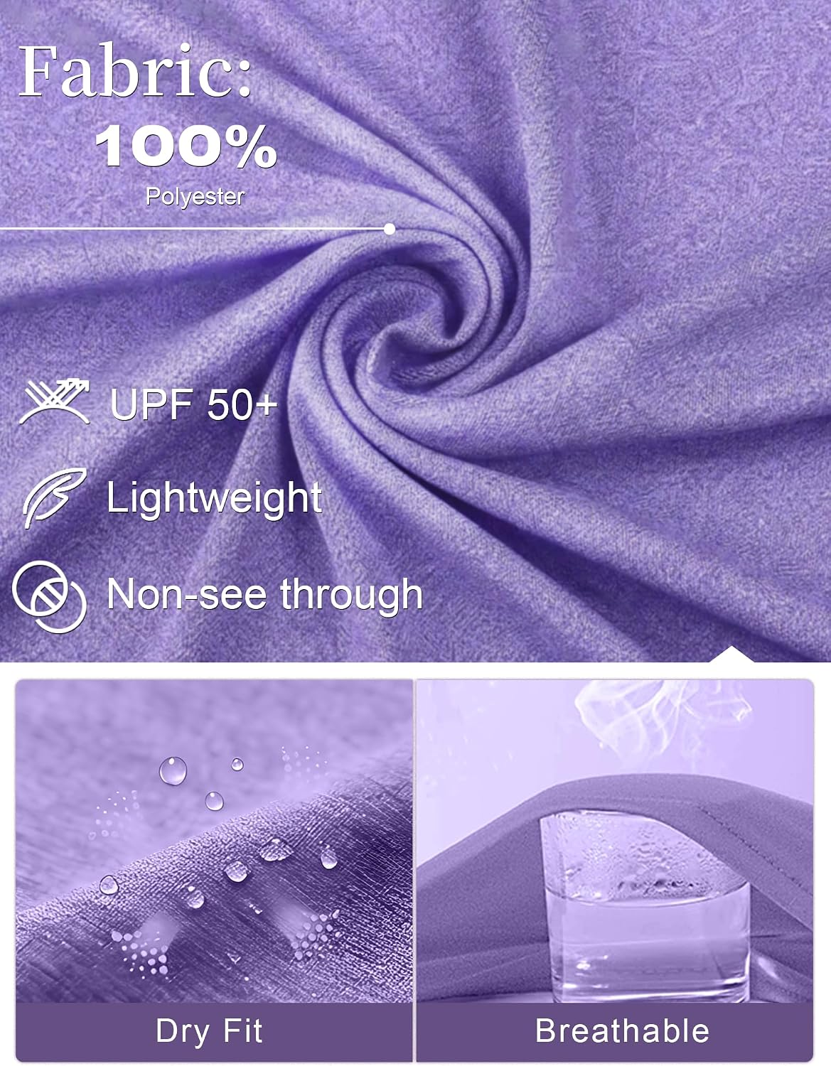 Kinglaman 5/6 Pack Workout Tops Gym Shirts for Women Dry Fit UPF 50+ Sun UV Protection Swim Athletic Yoga Tee T Shirts Tops