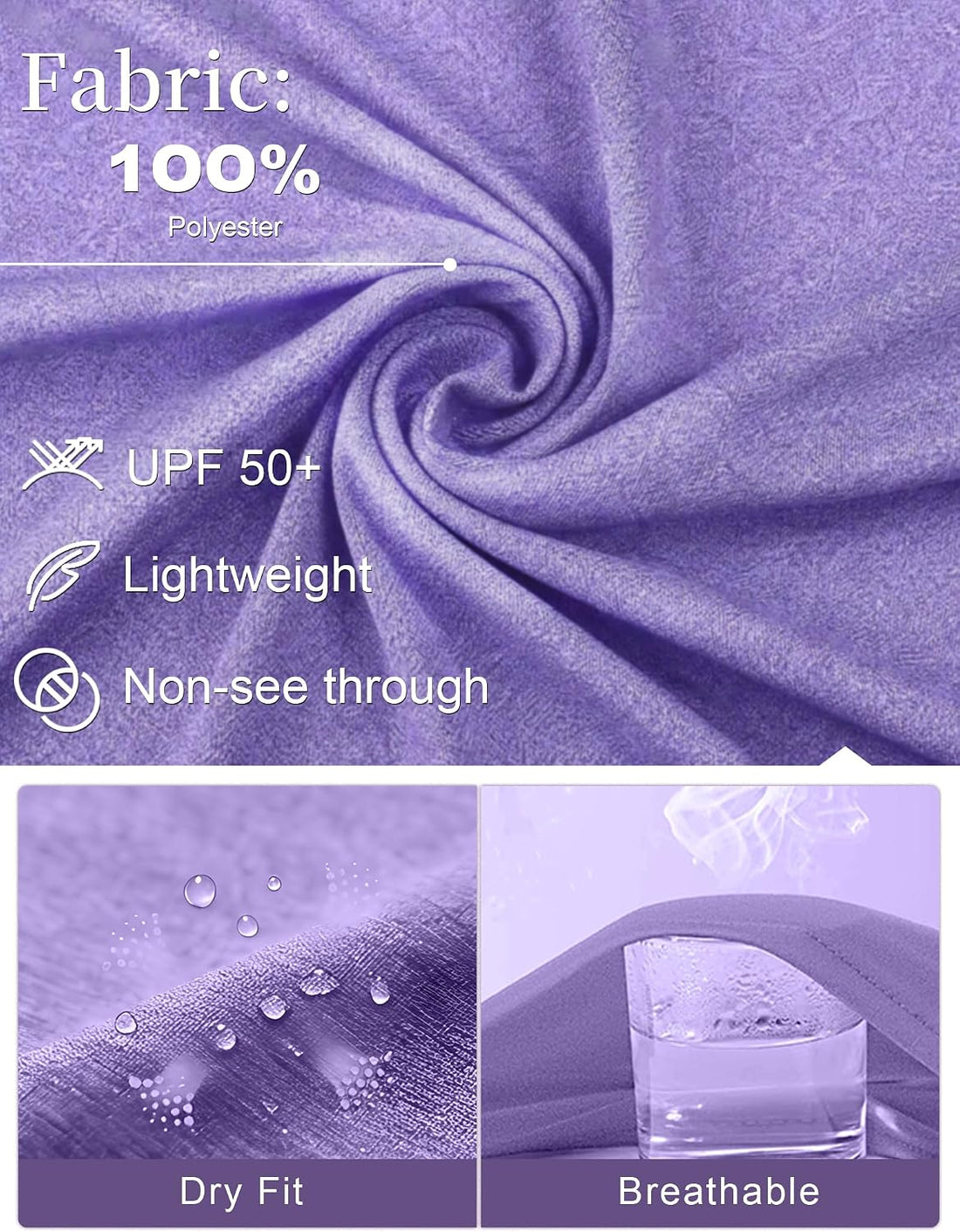 Kinglaman 5/6 Pack Workout Tops Gym Shirts for Women Dry Fit UPF 50+ Sun UV Protection Swim Athletic Yoga Tee T Shirts Tops