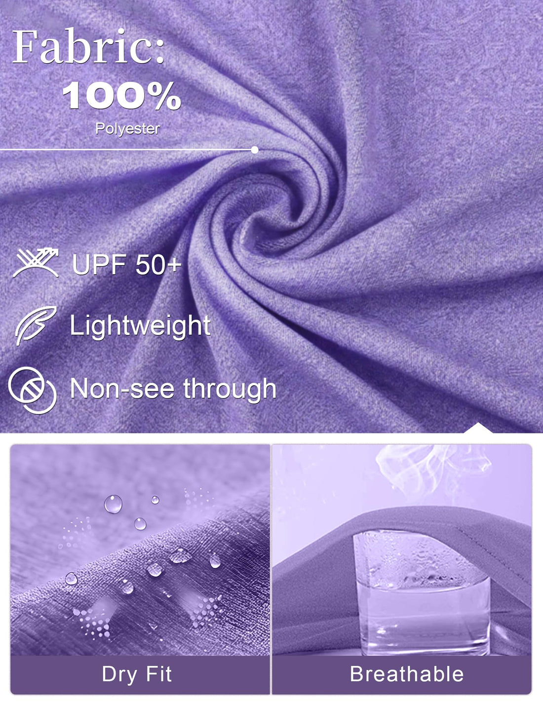 Kinglaman 5/6 Pack Workout Tops Gym Shirts for Women Dry Fit UPF 50+ Sun UV Protection Swim Athletic Yoga Tee T Shirts Tops