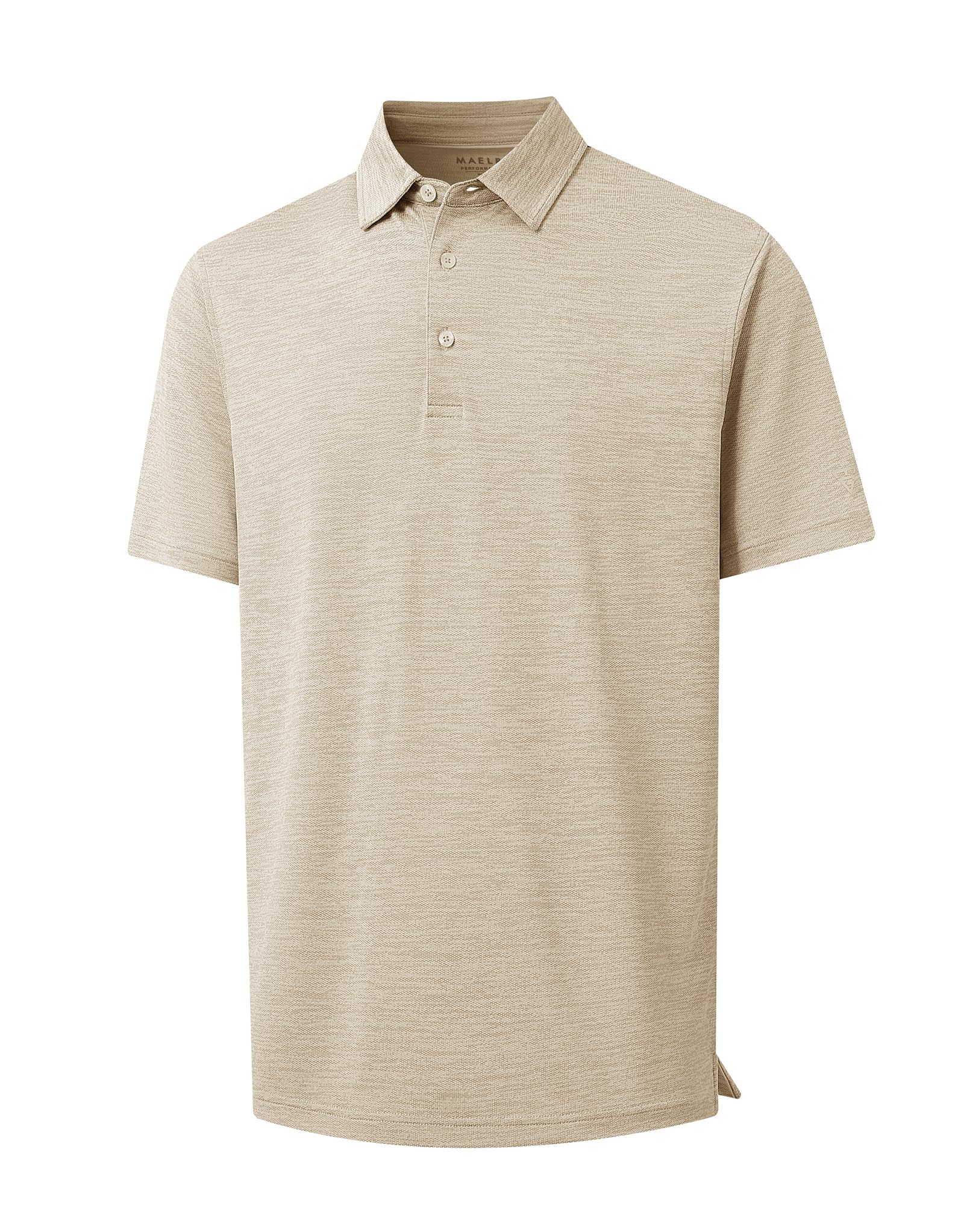 M MAELREG Golf Shirts for Men Print Performance Moisture Wicking Dry Fit Heather Stripe Collared Mens Polo Shirt Short Sleeve