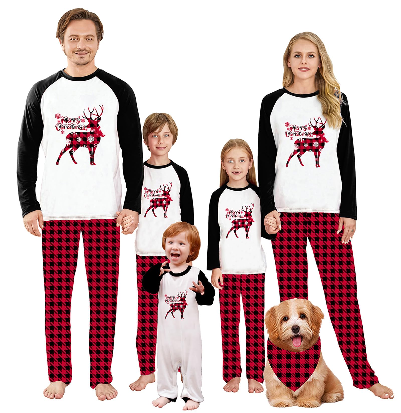 WephuPSho Christmas Family Matching Pajamas, Festive Xmas Jammies Sets for the Whole Family, Holiday Pjs Christmas