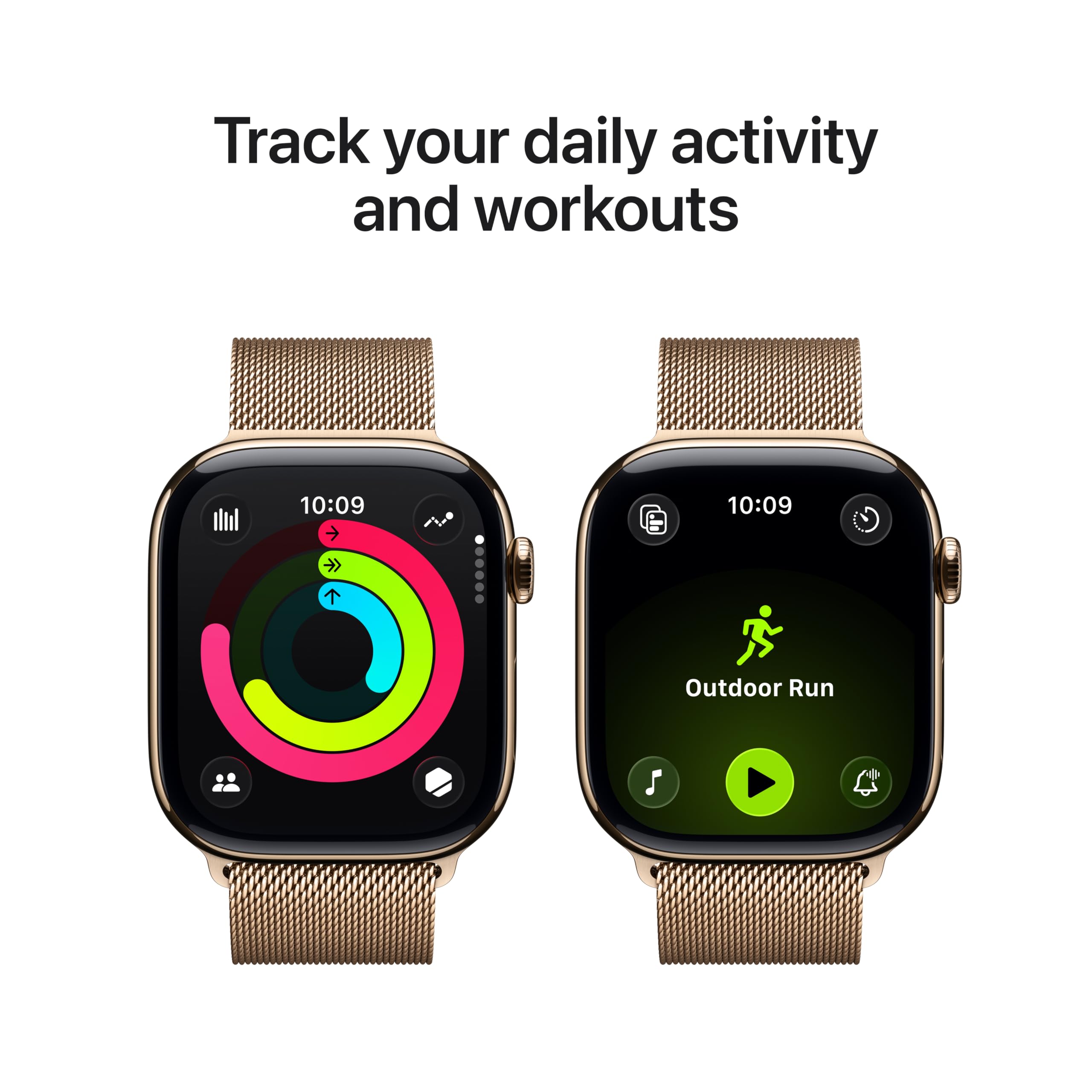 Apple Watch Series 11 [GPS 42mm] Smartwatch with Jet Black Aluminum Case with Black Sport Band - S/M. Sleep Score, Fitness Tracker, Health Monitoring, Always-On Display, Water Resistant