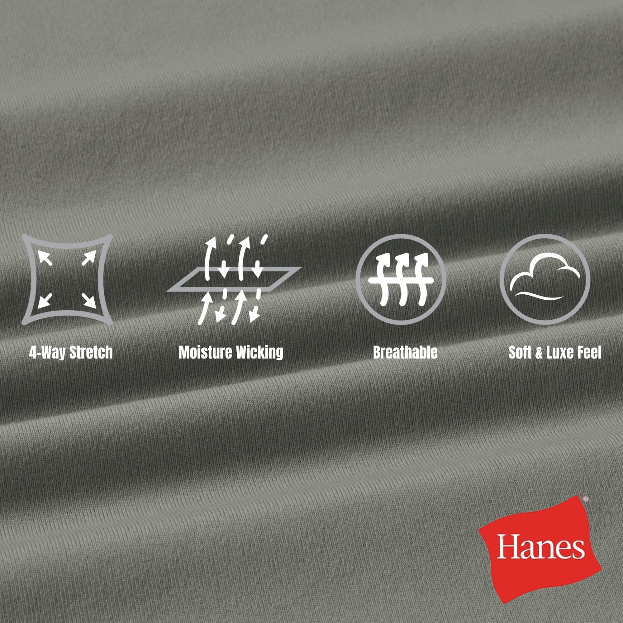Hanes Men's Moves Performance Polo, Short Sleeve Polo Shirt for Men, Moisture-Wicking