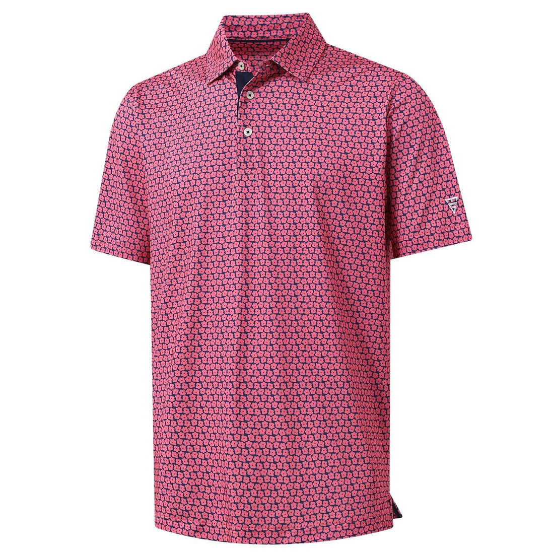 M MAELREG Mens Golf Shirt Short Sleeve Dry Fit Print Moisture Wicking Performance Patterns Collared Polo Shirt