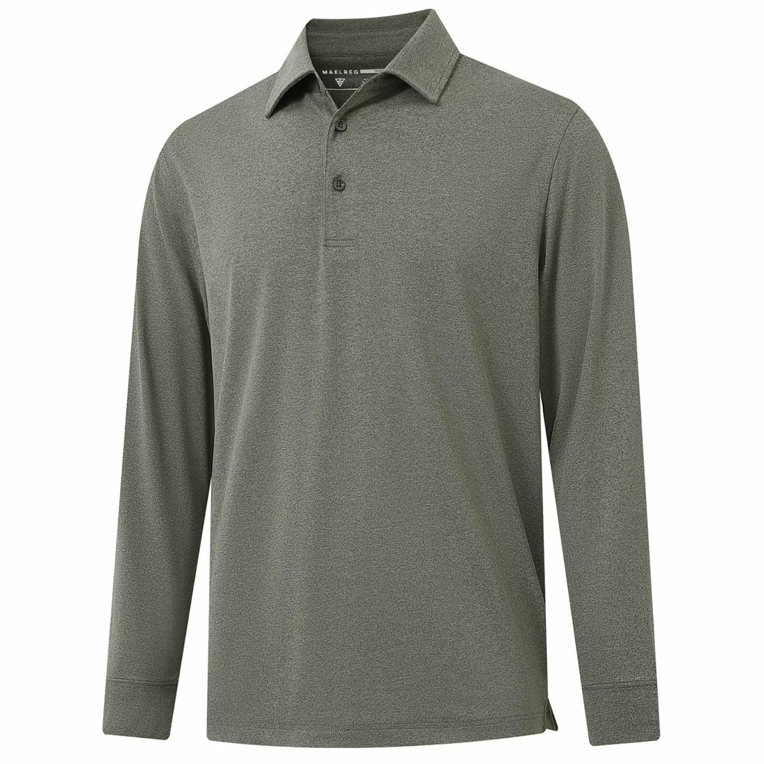 M MAELREG Golf Shirts for Men Dry Fit Performance Lightweight Heather Contrast Collar Mens Polo Shirts Short and Long Sleeve
