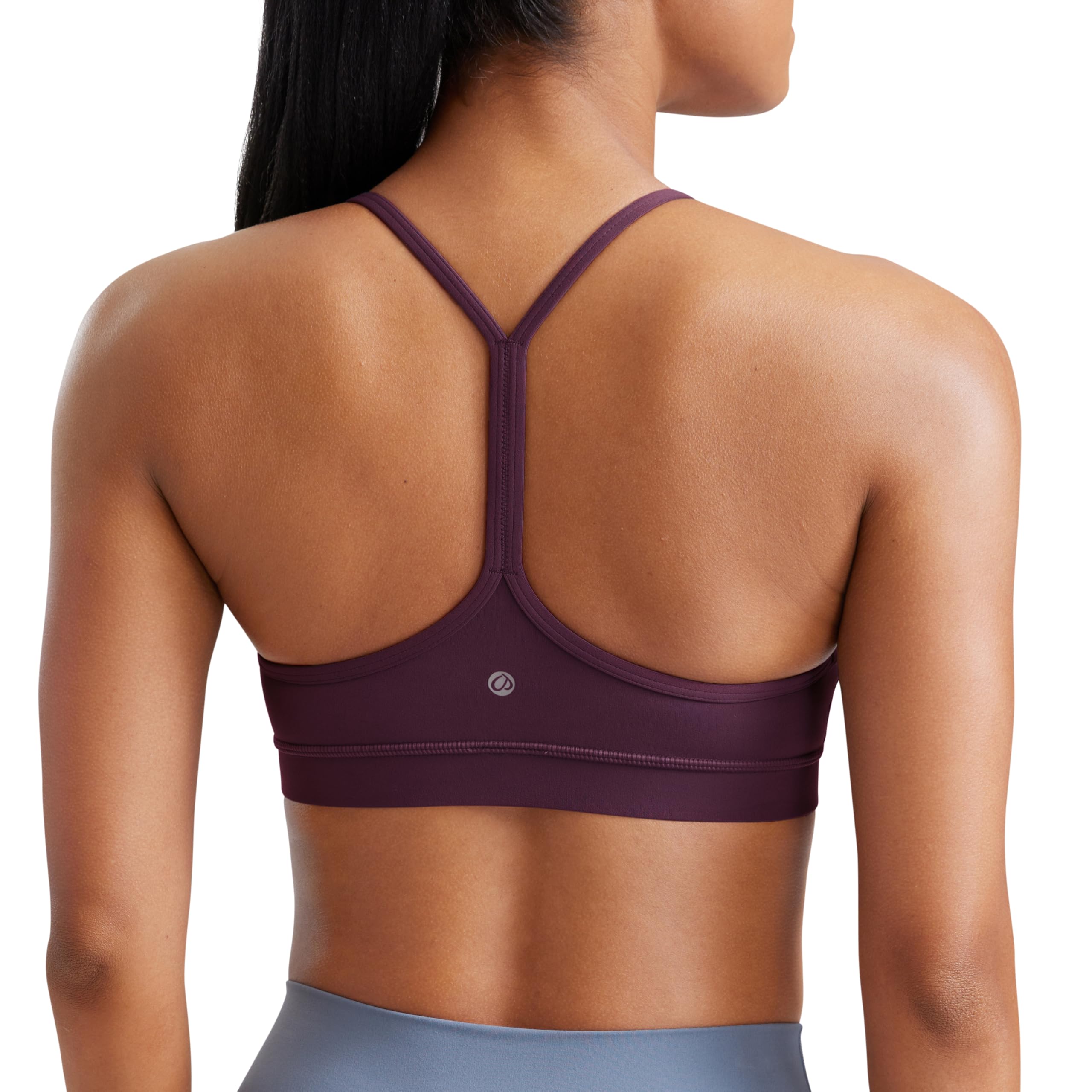 CRZ YOGA Butterluxe Y Back Sports Bras | Light Support, Removable Pads, Yoga, Extremely Soft, Scoop Neck, Spaghetti Strap, for Women