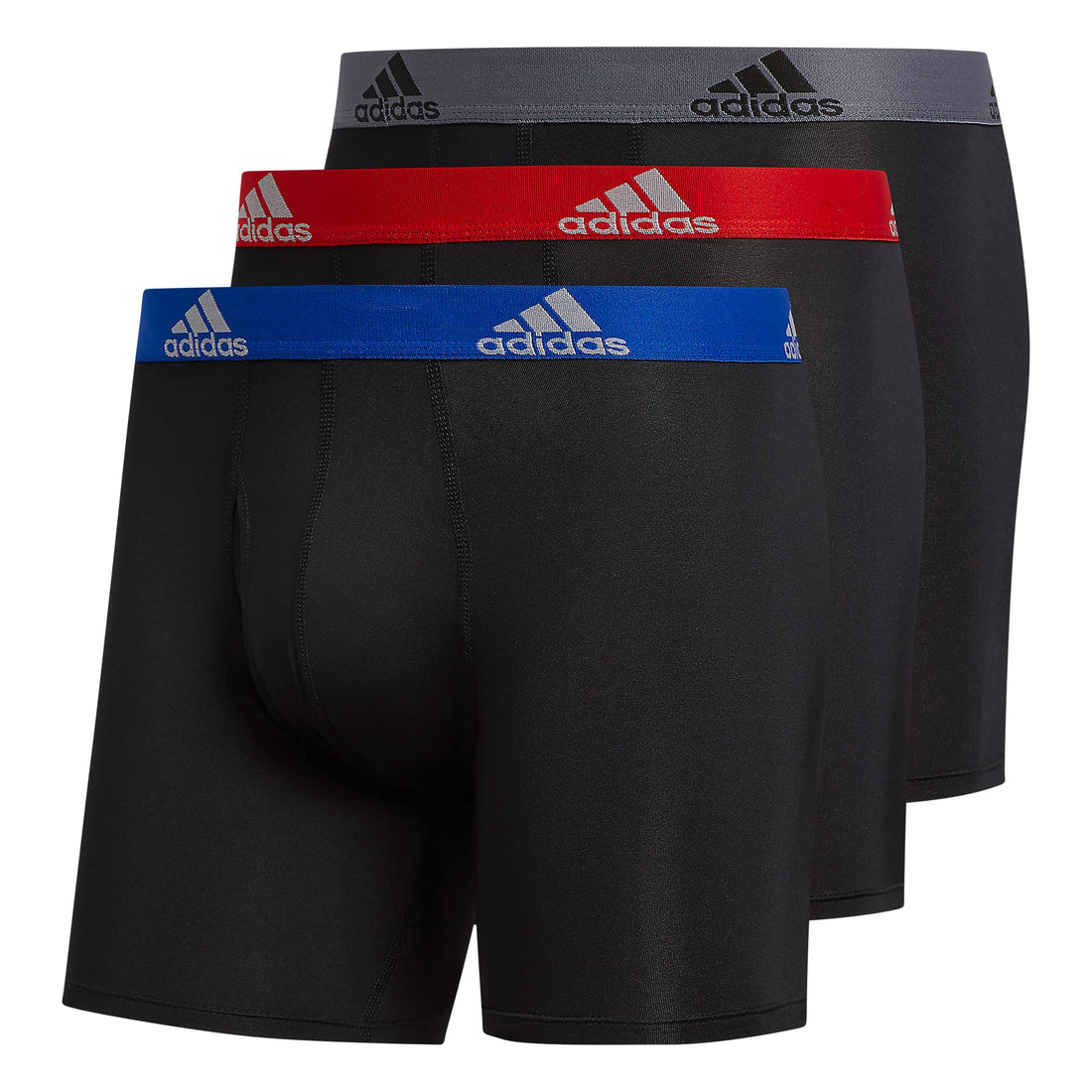 adidas Men's Microfiber Boxer Briefs Underwear (Multipack) Athletic Stretch-Fit
