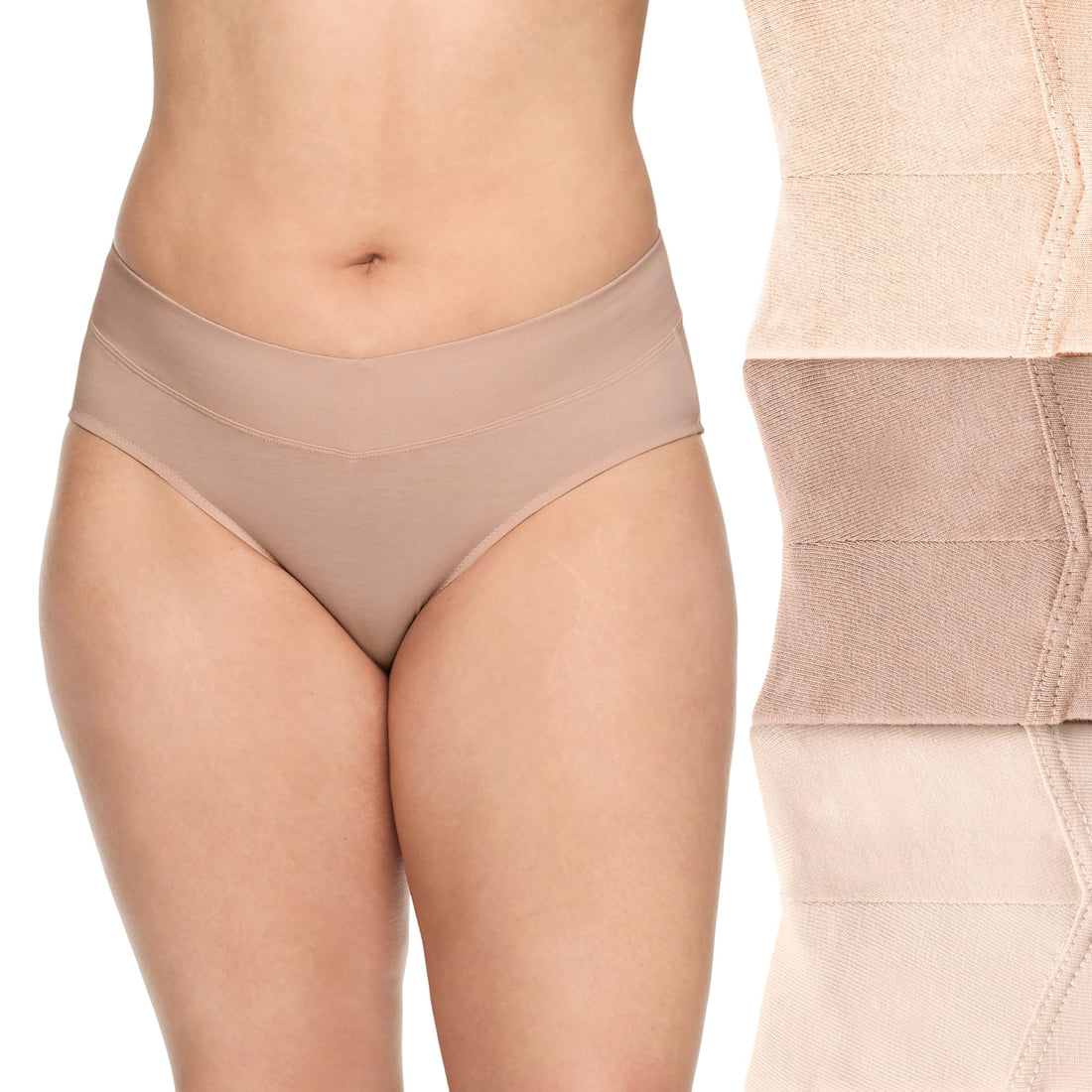 Warner's Women's No Pinching No Problems Dig-free Mid-waist 3-pack Hipster Ru4403p