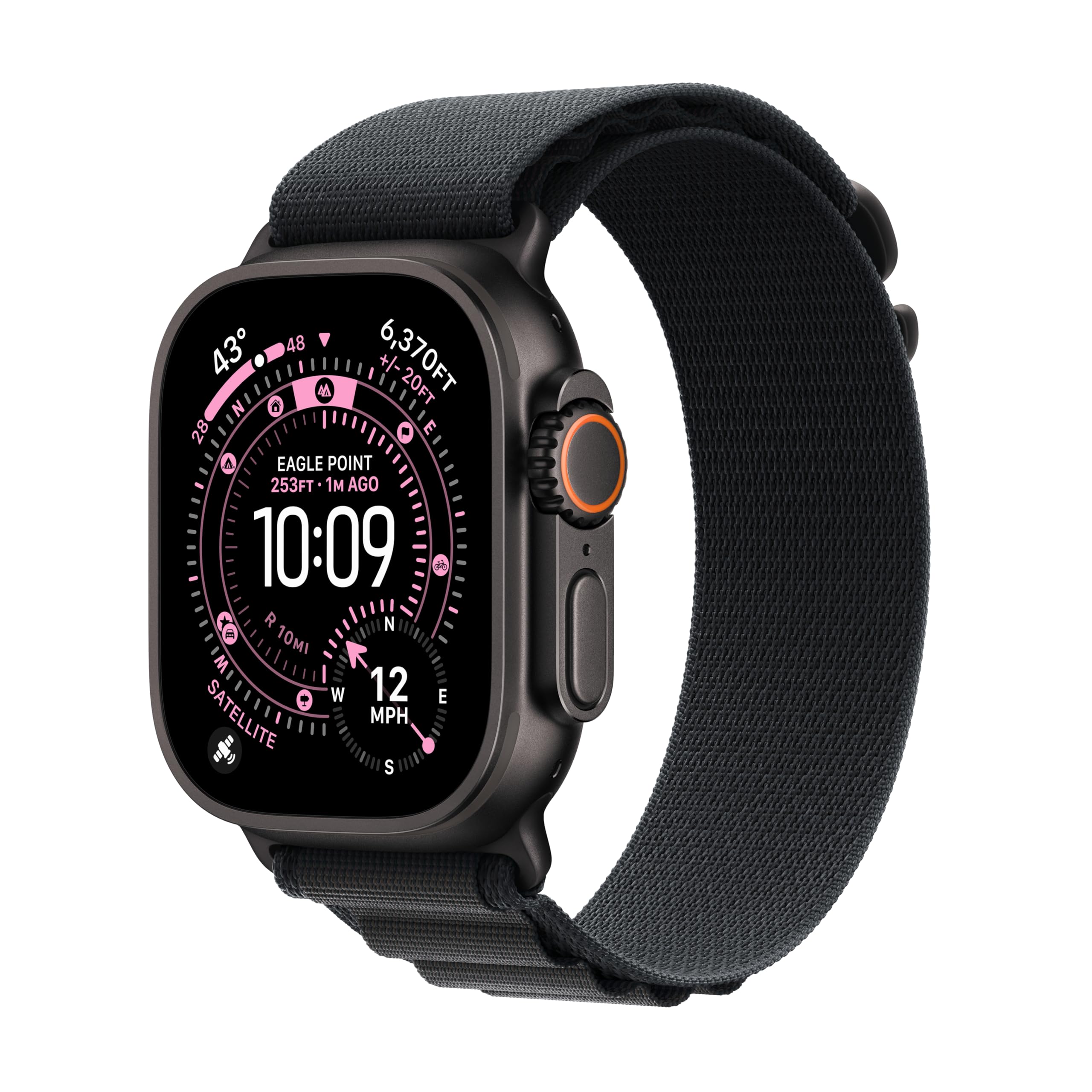 Apple Watch Ultra 3 [GPS + Cellular 49mm] Running & Multisport Smartwatch w/Rugged Titanium Case w/Black Ocean Band. Satellite Communications, Advanced Health & Fitness Tracking