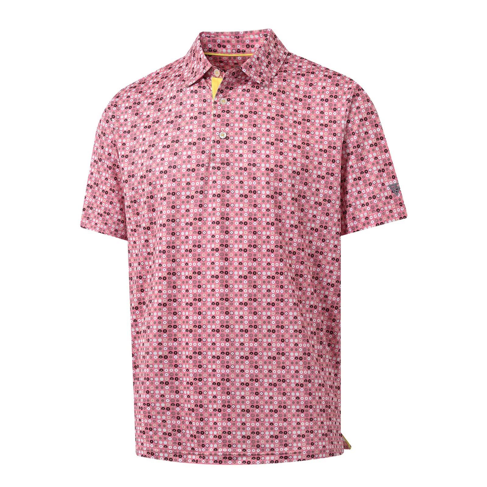 M MAELREG Mens Golf Shirt Short Sleeve Dry Fit Print Moisture Wicking Performance Patterns Collared Polo Shirt