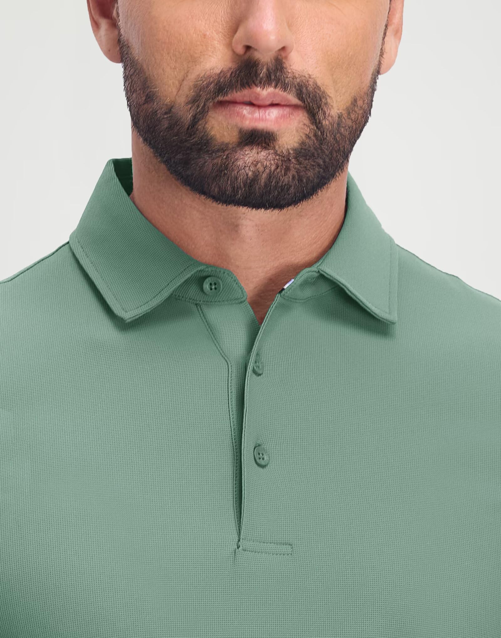 M MAELREG Golf Shirts for Men Dry Fit Waffle Textured Collared Short Sleeve Moisture Wicking Casual Sports Mens Polo Shirts