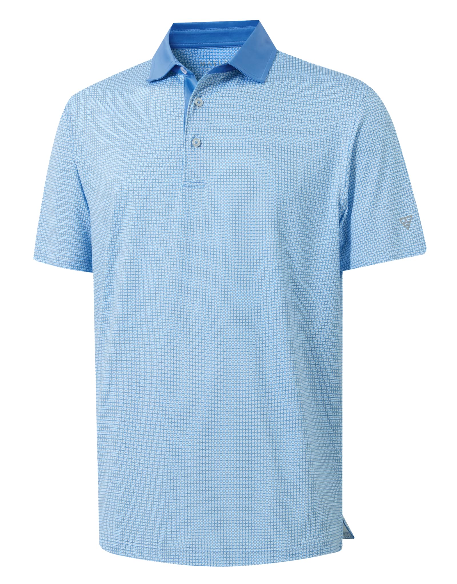M MAELREG Golf Shirts for Men Short Sleeve Print Patterns Moisture Wicking Performance Lightweight Collared Mens Polo Shirts