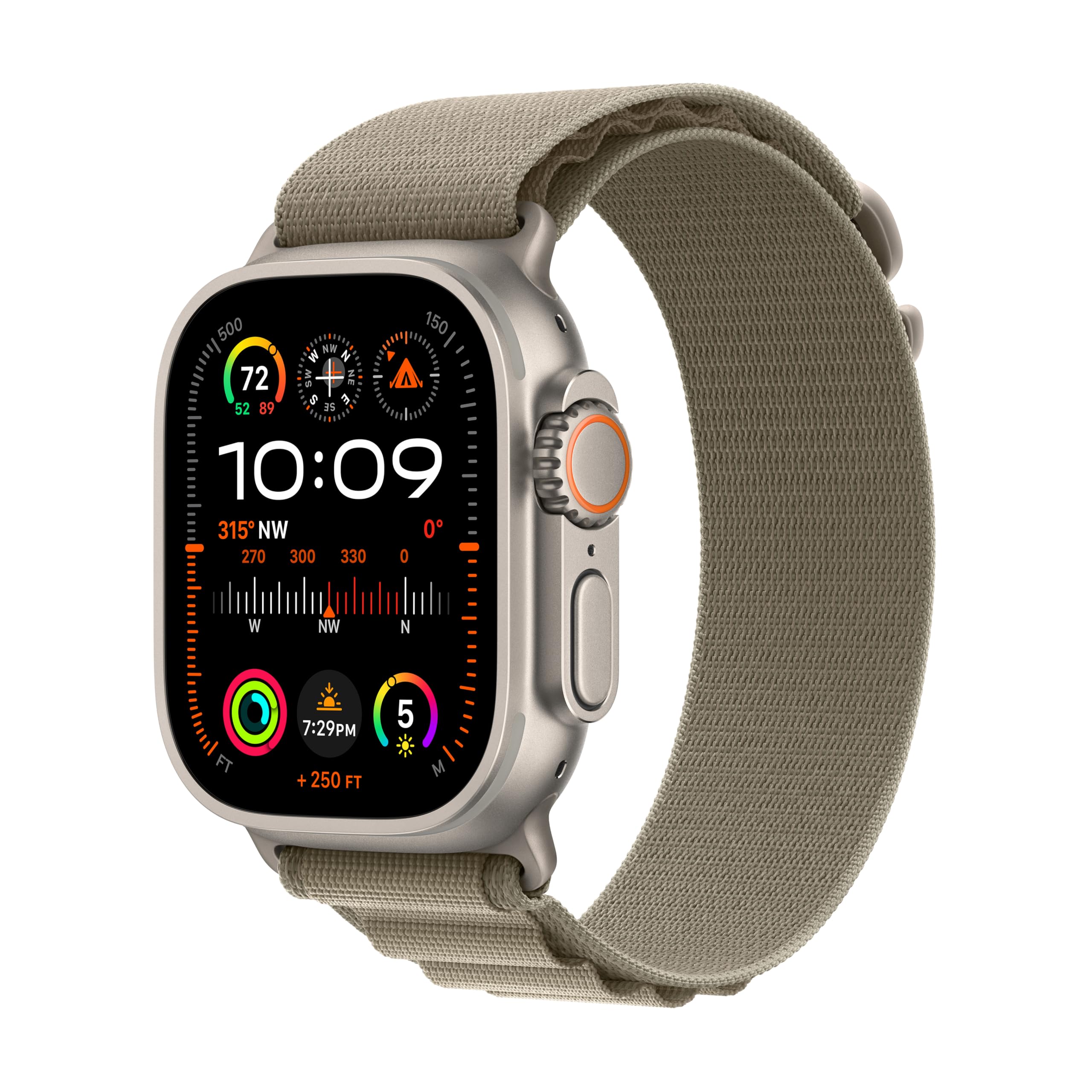 Apple Watch Ultra 2 [GPS + Cellular, 49mm] - Titanium Case with Blue Ocean Band, One Size (Renewed)