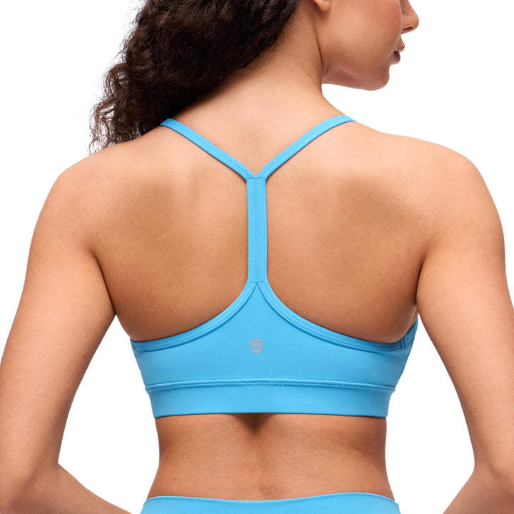 CRZ YOGA Butterluxe Y Back Sports Bras | Light Support, Removable Pads, Yoga, Extremely Soft, Scoop Neck, Spaghetti Strap, for Women