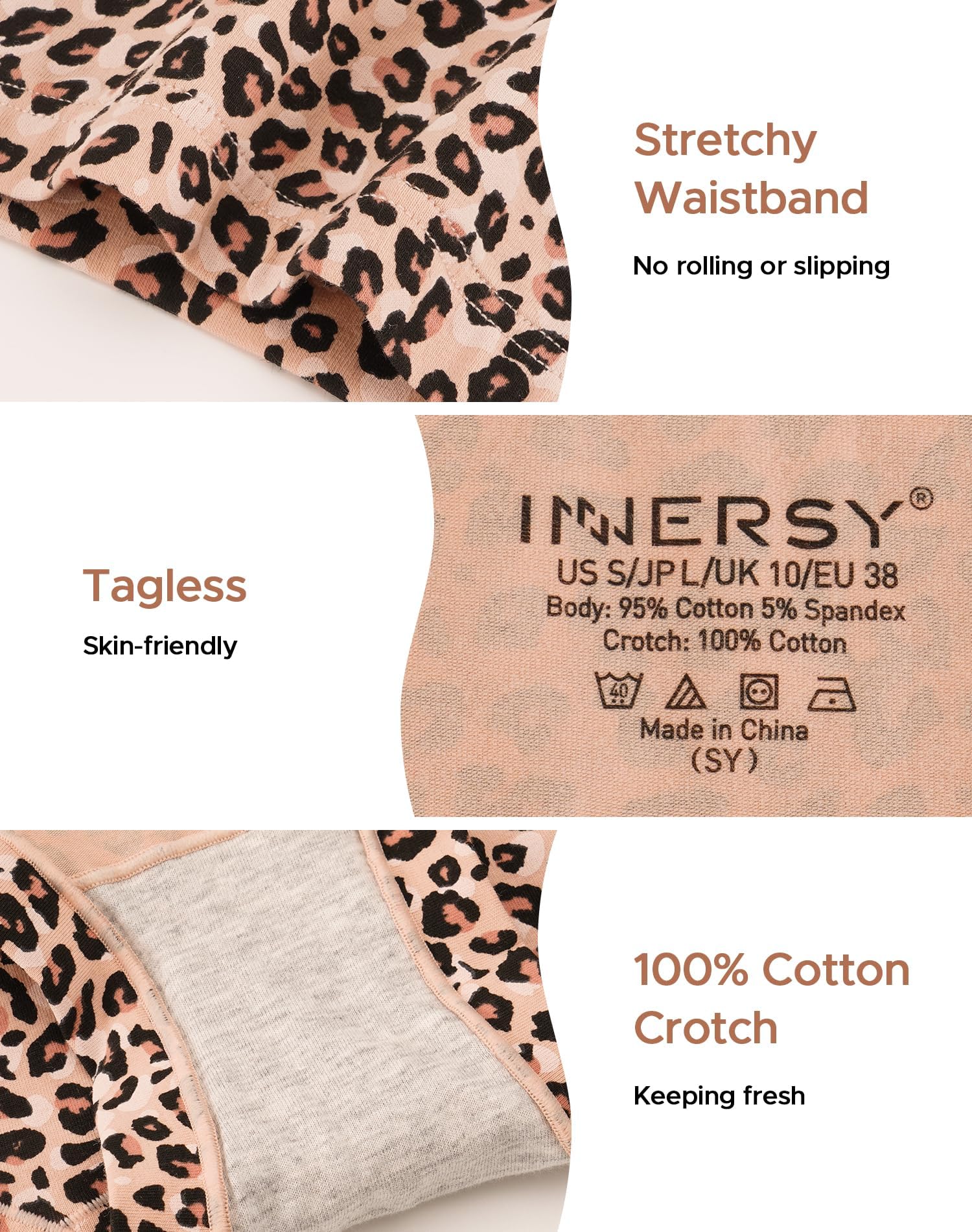 INNERSY Women's Boyshorts Underwear Cotton Soft Boxer Briefs 4-Pack