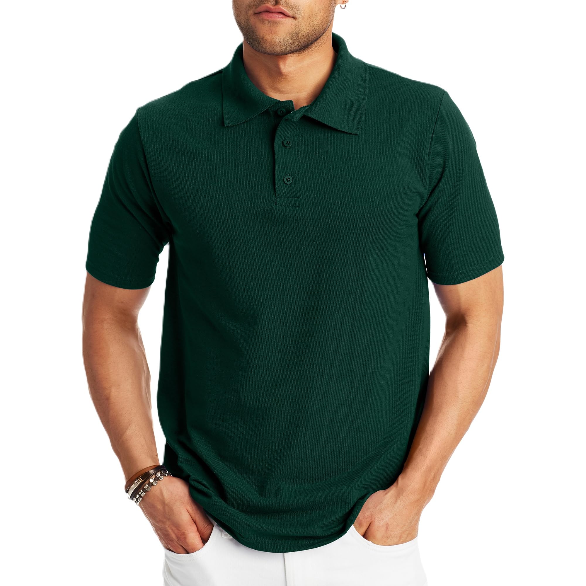 Hanes Men’s X-Temp Short Sleeve Polo Shirt, Midweight Men's Shirt