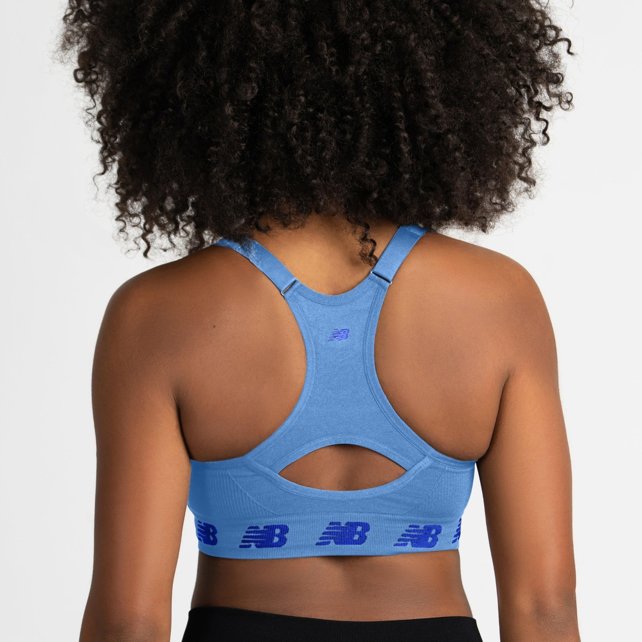 New Balance 3 Pack Seamless Sports Bras for Women, Cami Keyhole Breathability, Gym Sports Bra, Yoga Workout Set