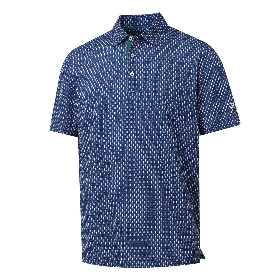 M MAELREG Mens Golf Shirt Short Sleeve Dry Fit Print Moisture Wicking Performance Patterns Collared Polo Shirt