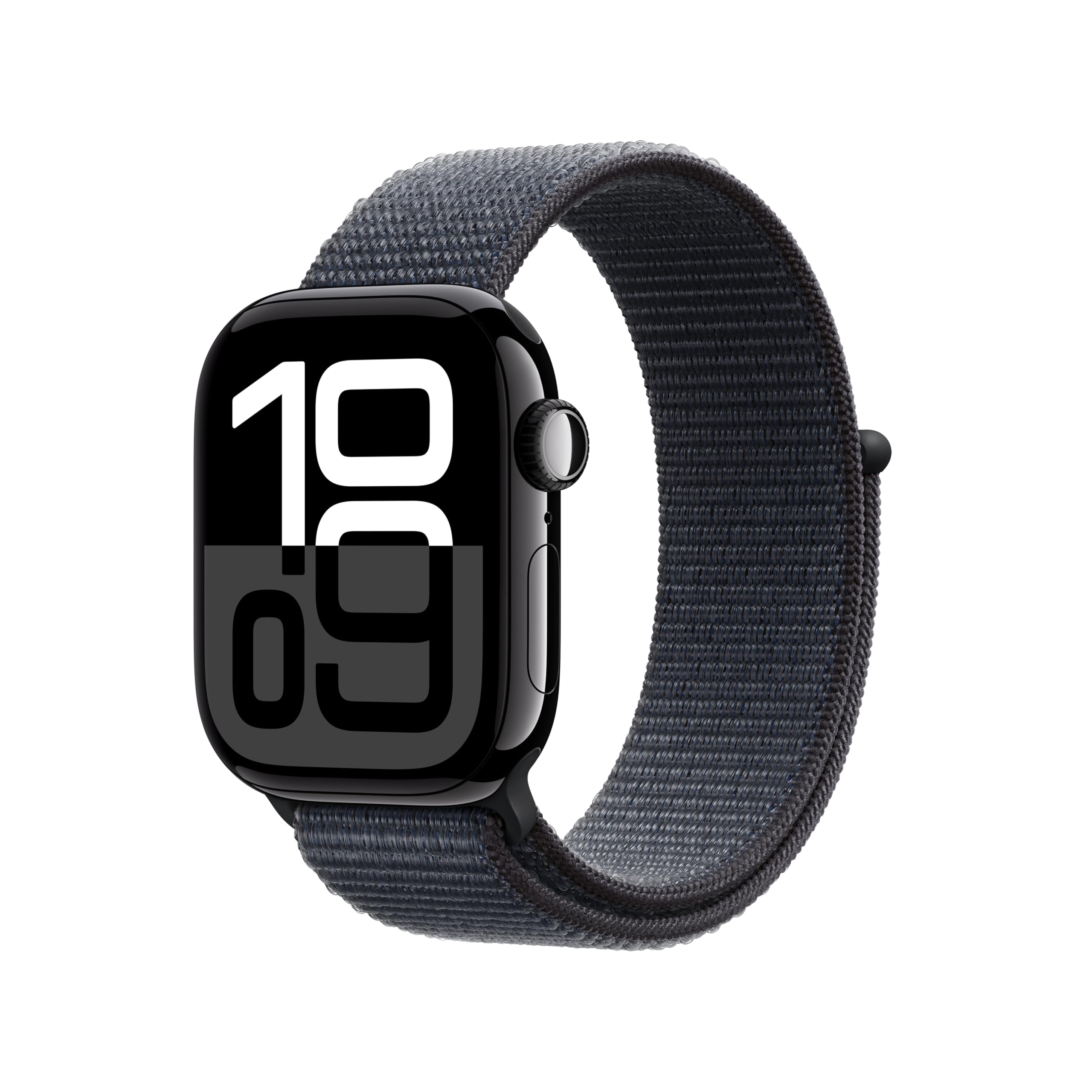 Apple Watch Series 10 [GPS 42mm case] Smartwatch with Silver Aluminum Case with Blue Cloud Sport Loop. Fitness Tracker, ECG App, Always-On Retina Display, Carbon Neutral