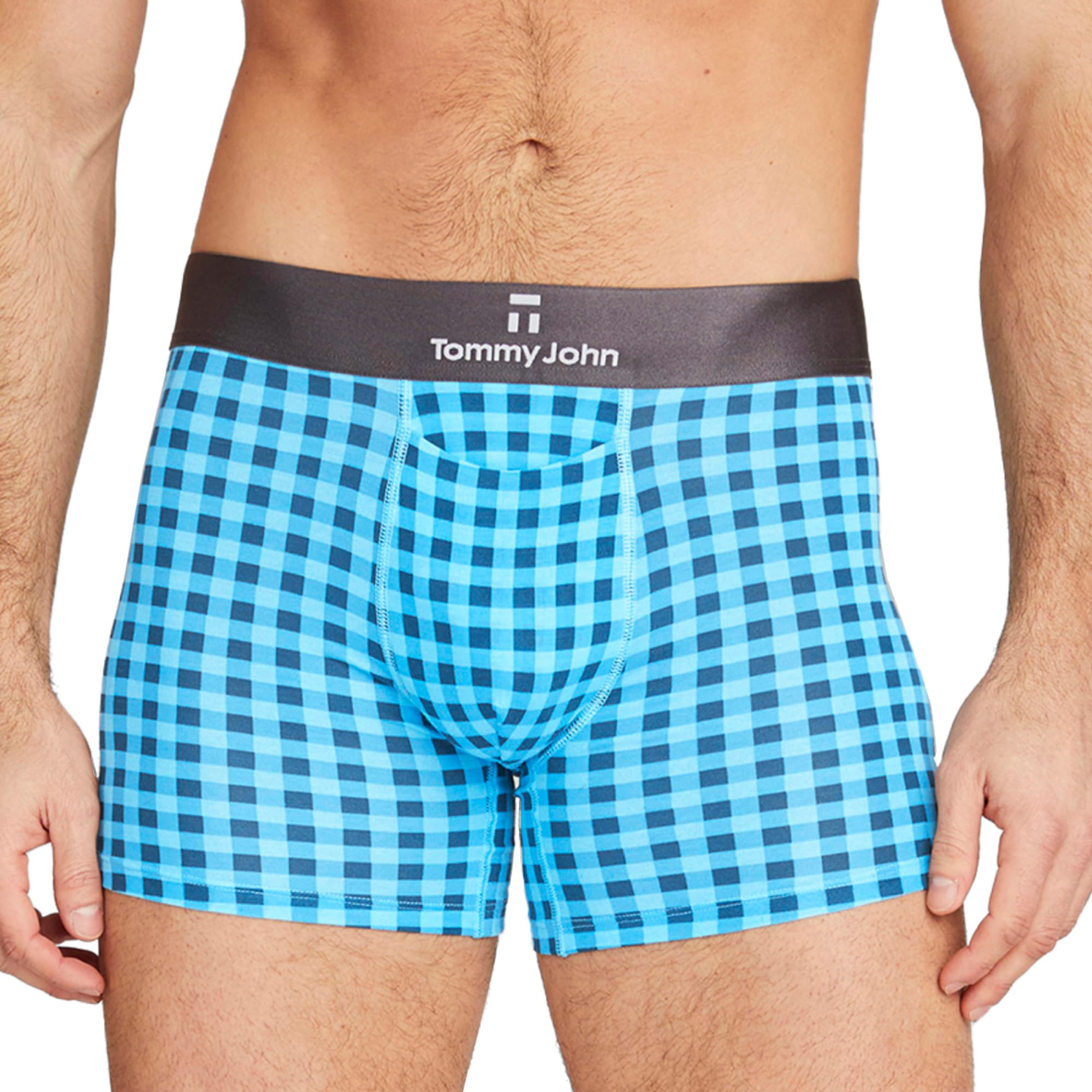 Tommy John Men's Trunk 4” Underwear, Second Skin Boxers with Supportive Contour Pouch, Soft, Breathable Stretch Fabric Boxers