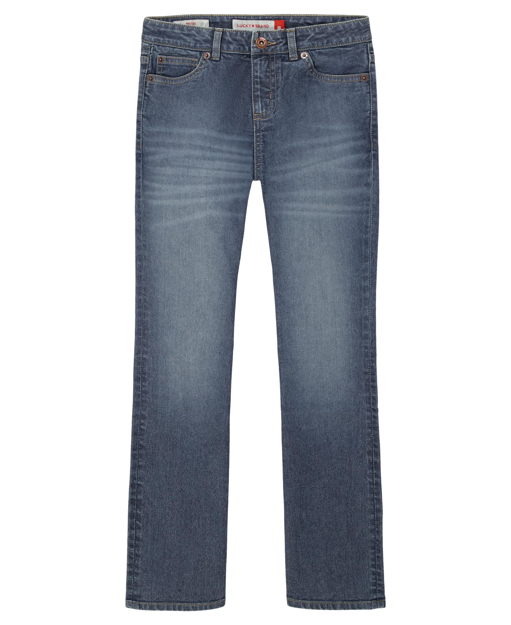 Lucky Brand Boys' Loose Fit Stretch Denim Jeans, 5-Pocket Style, Zipper Fly & Button Closure